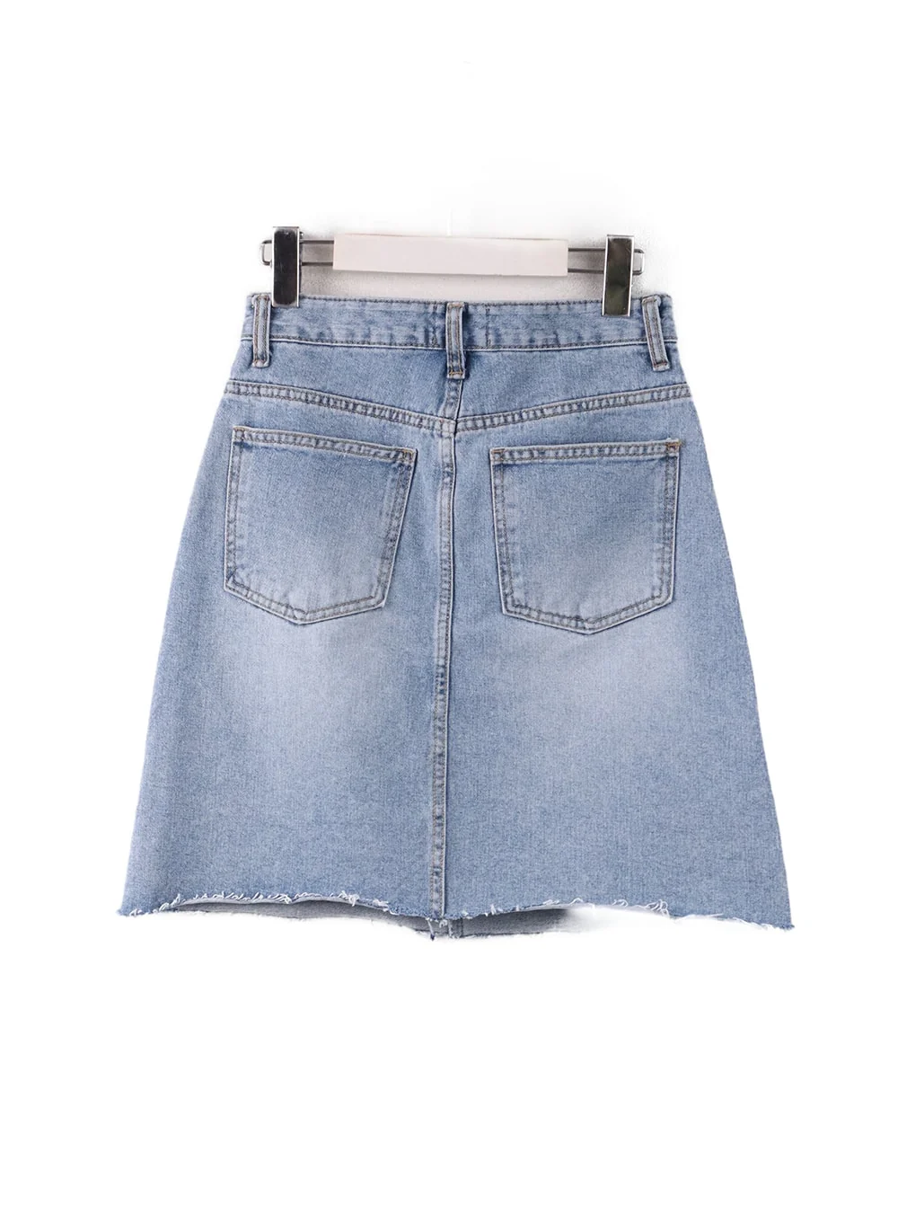 Raw Hem Midi Skirt IF408 - Image 10