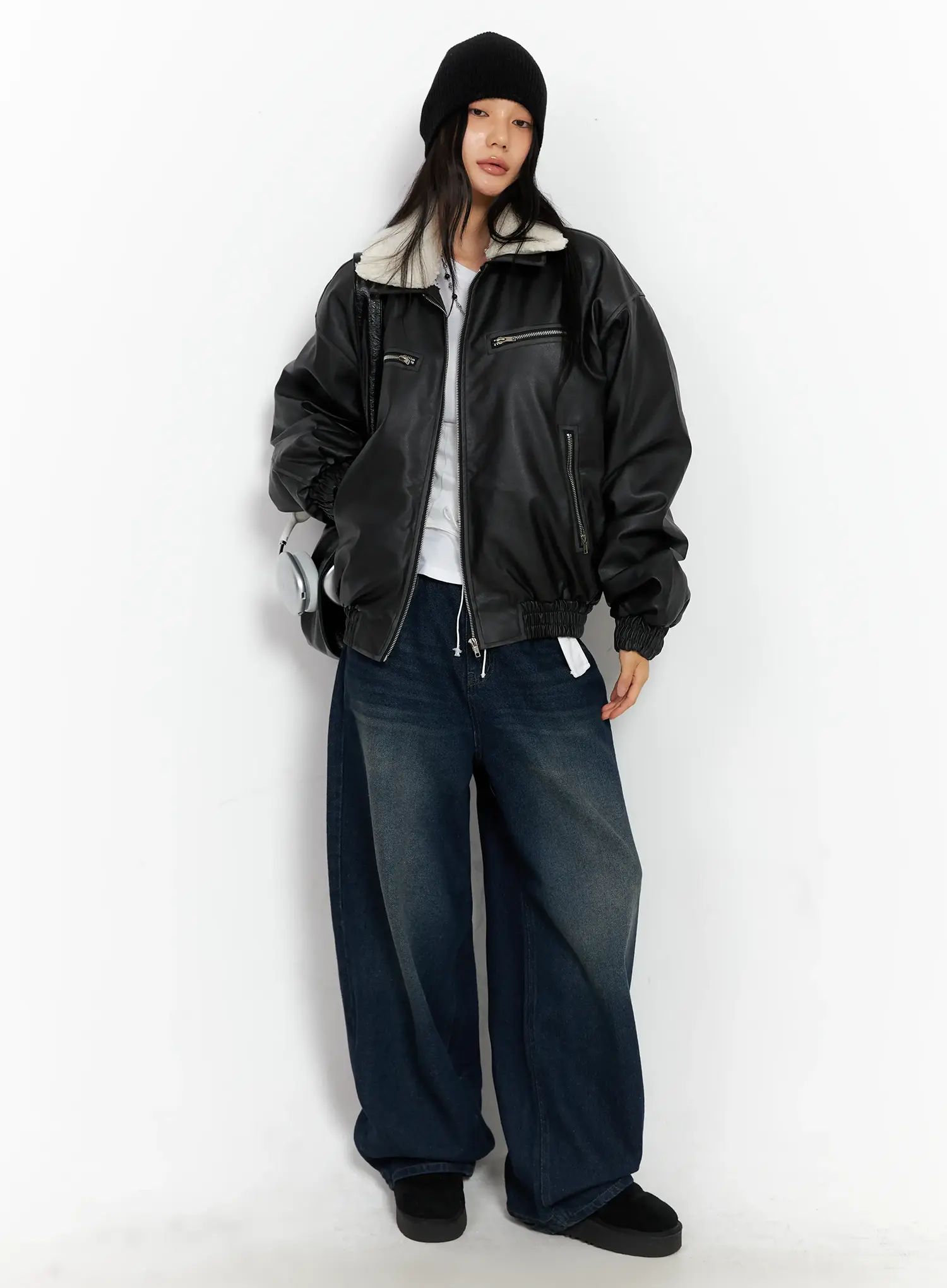 Rayna Vintage Washed Wide Jeans CO528 - Image 2