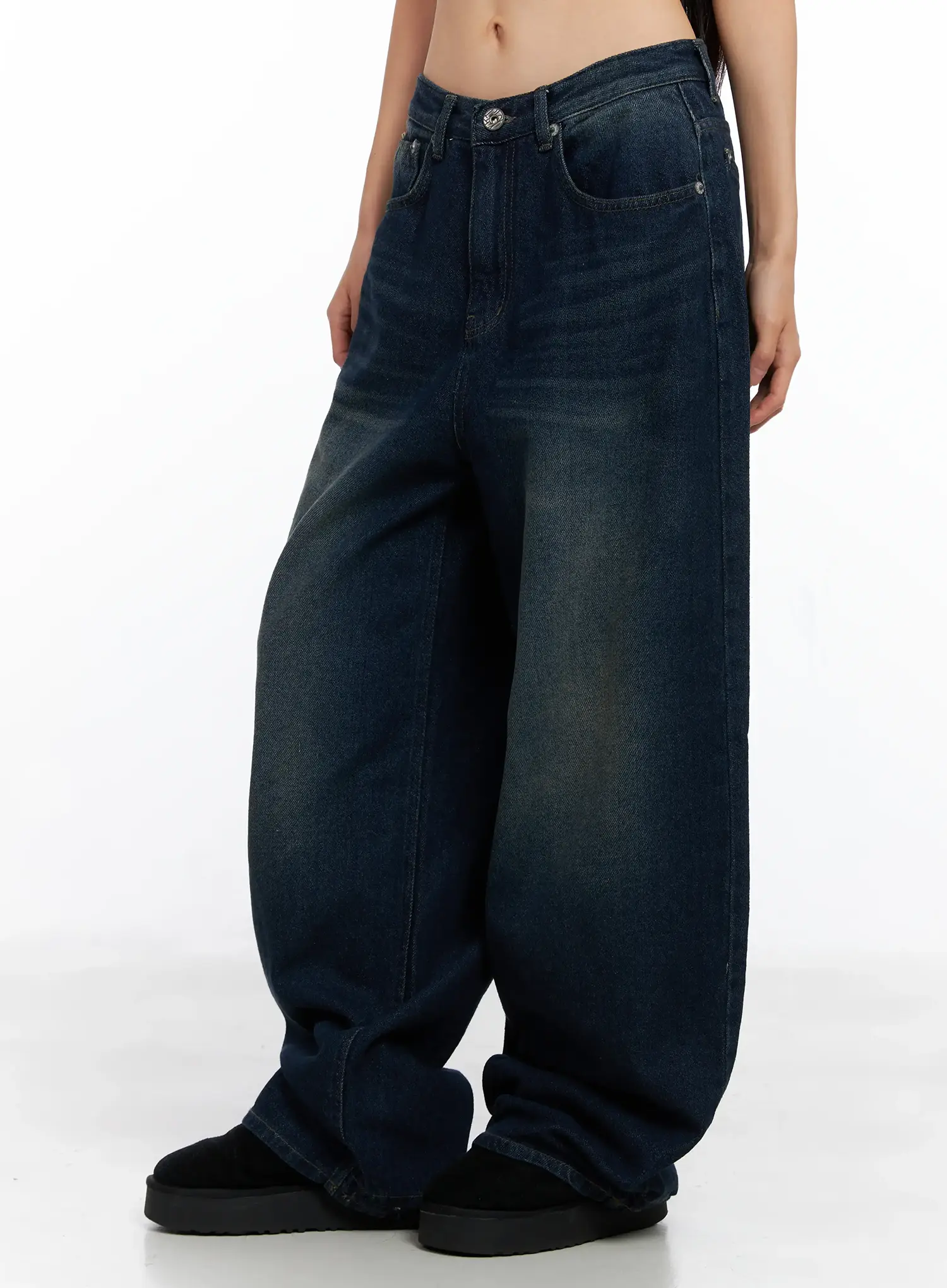 Rayna Vintage Washed Wide Jeans CO528 - Image 4