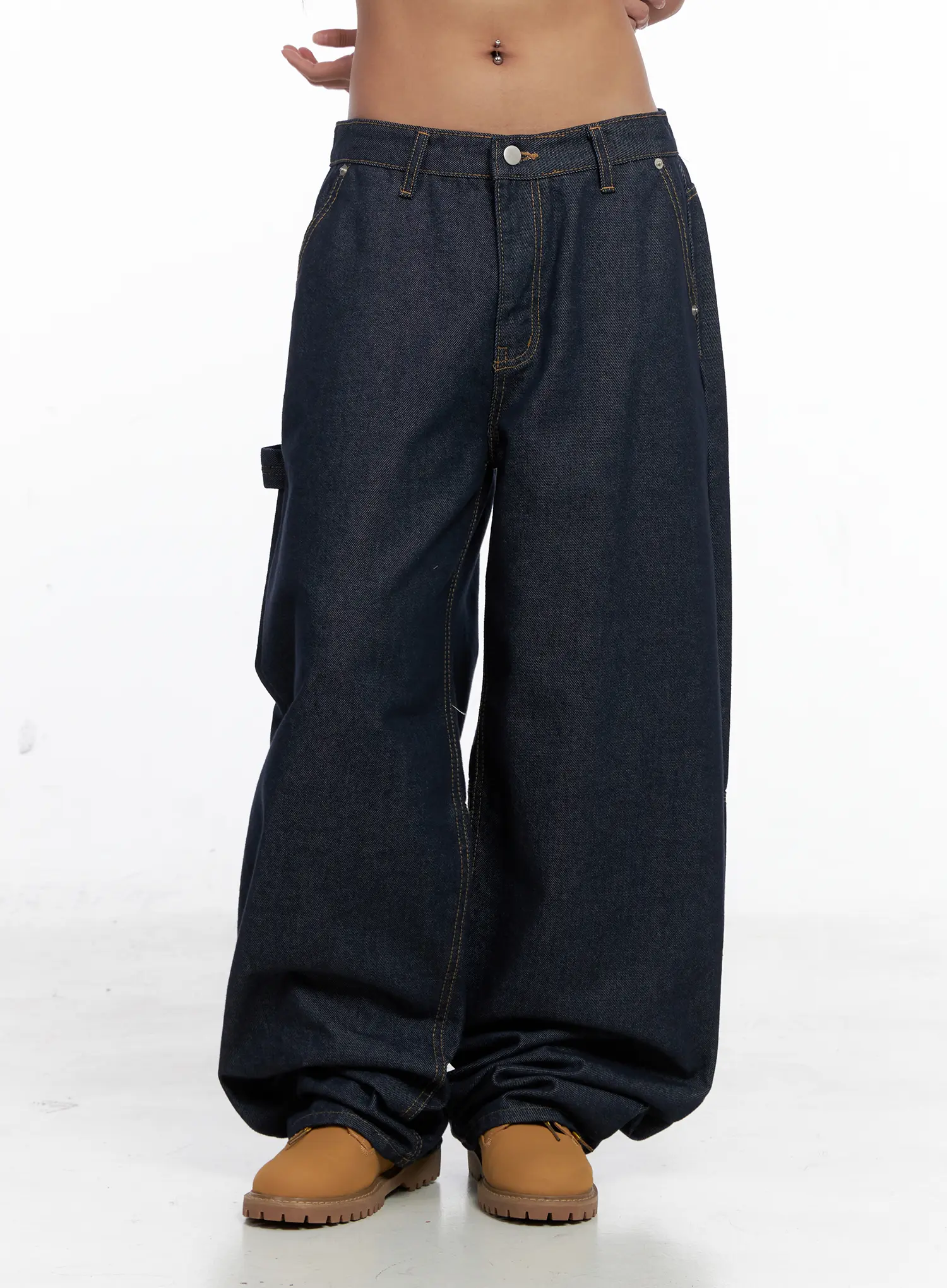 Relaxed Fit Dark Denim Jeans CS522 - Image 9