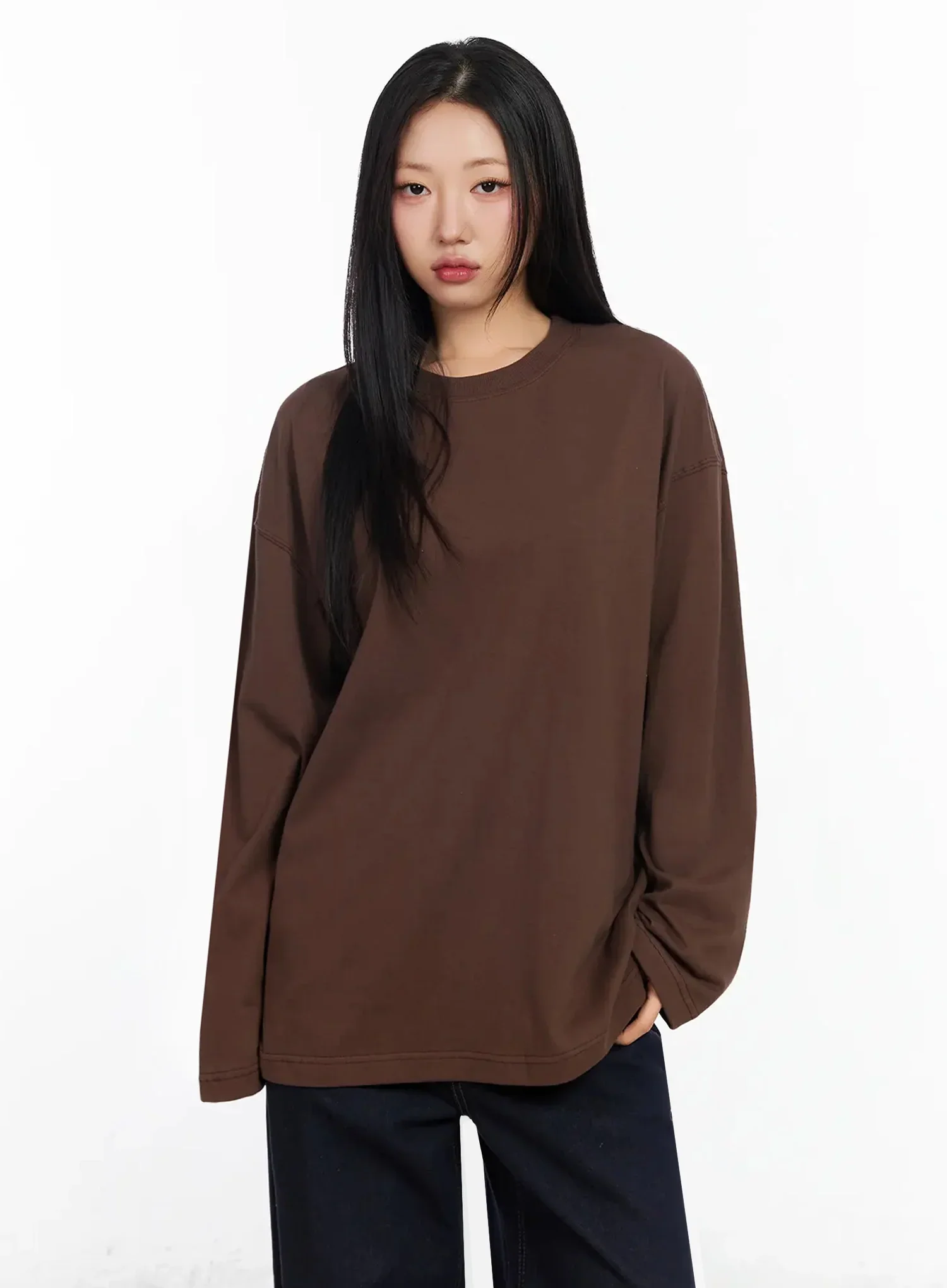 Relaxed-Fit Long Sleeve Tee IA507 - Image 3