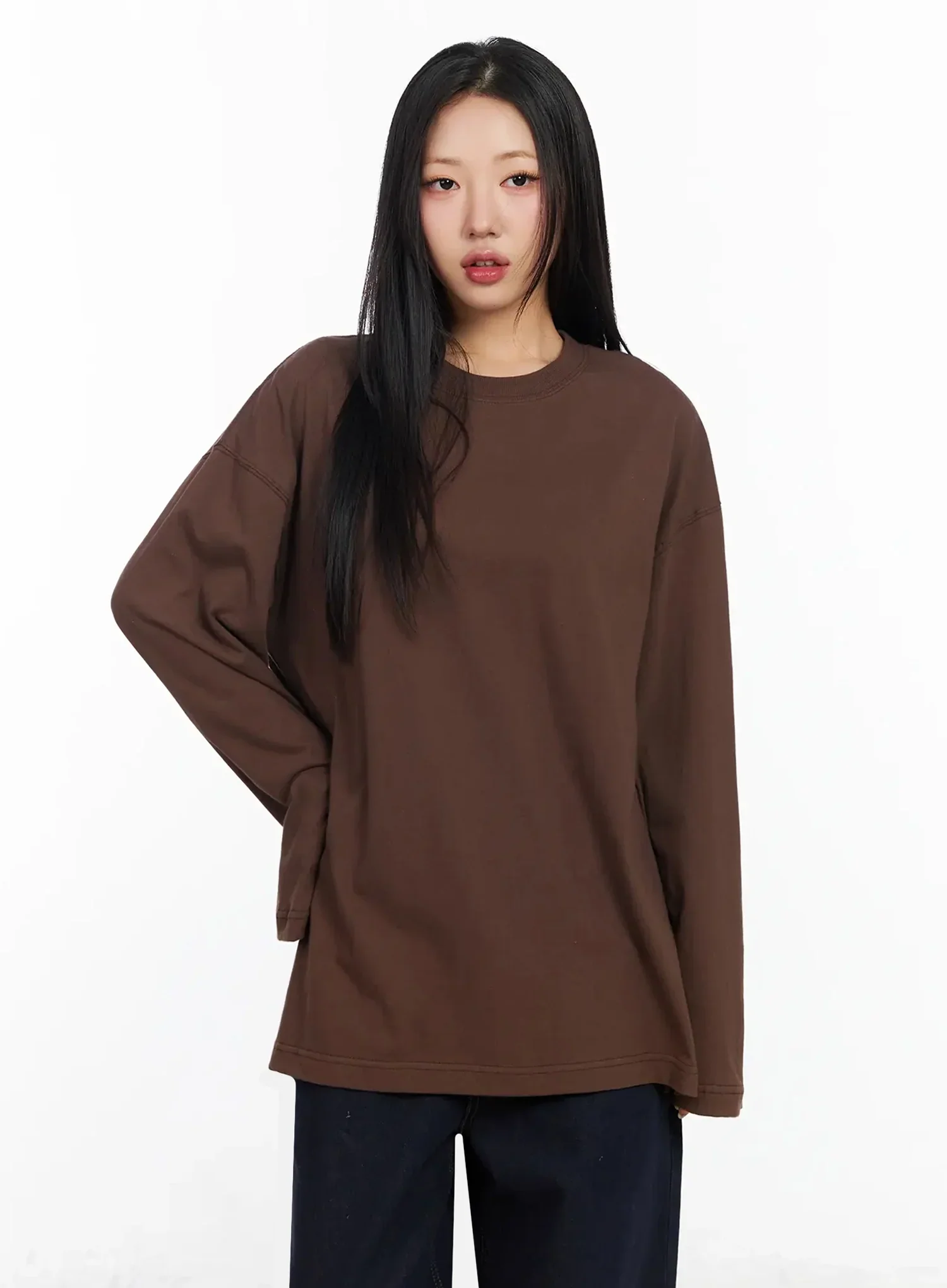 Relaxed-Fit Long Sleeve Tee IA507 - Image 7