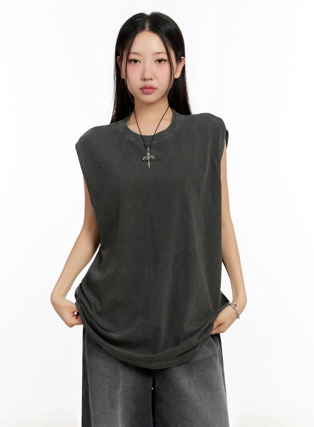 Relaxed-Fit Washed Tank Top IU509 - Image 16