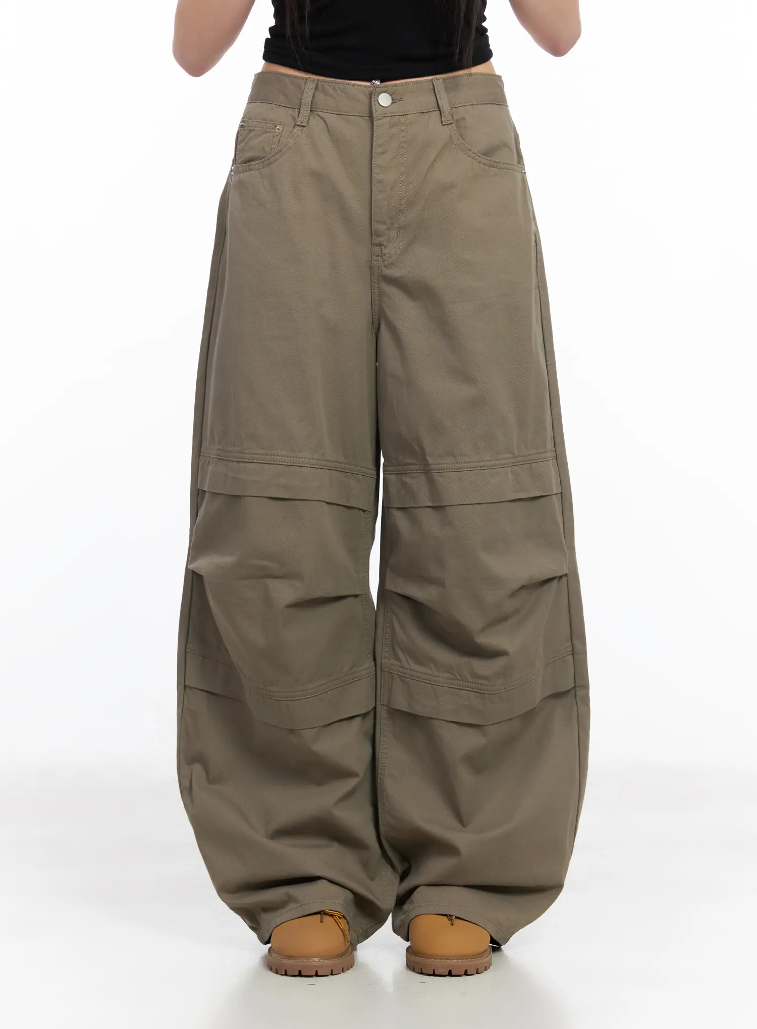 Relaxed-Fit Wide Leg Cotton Pants CM513 - Image 2