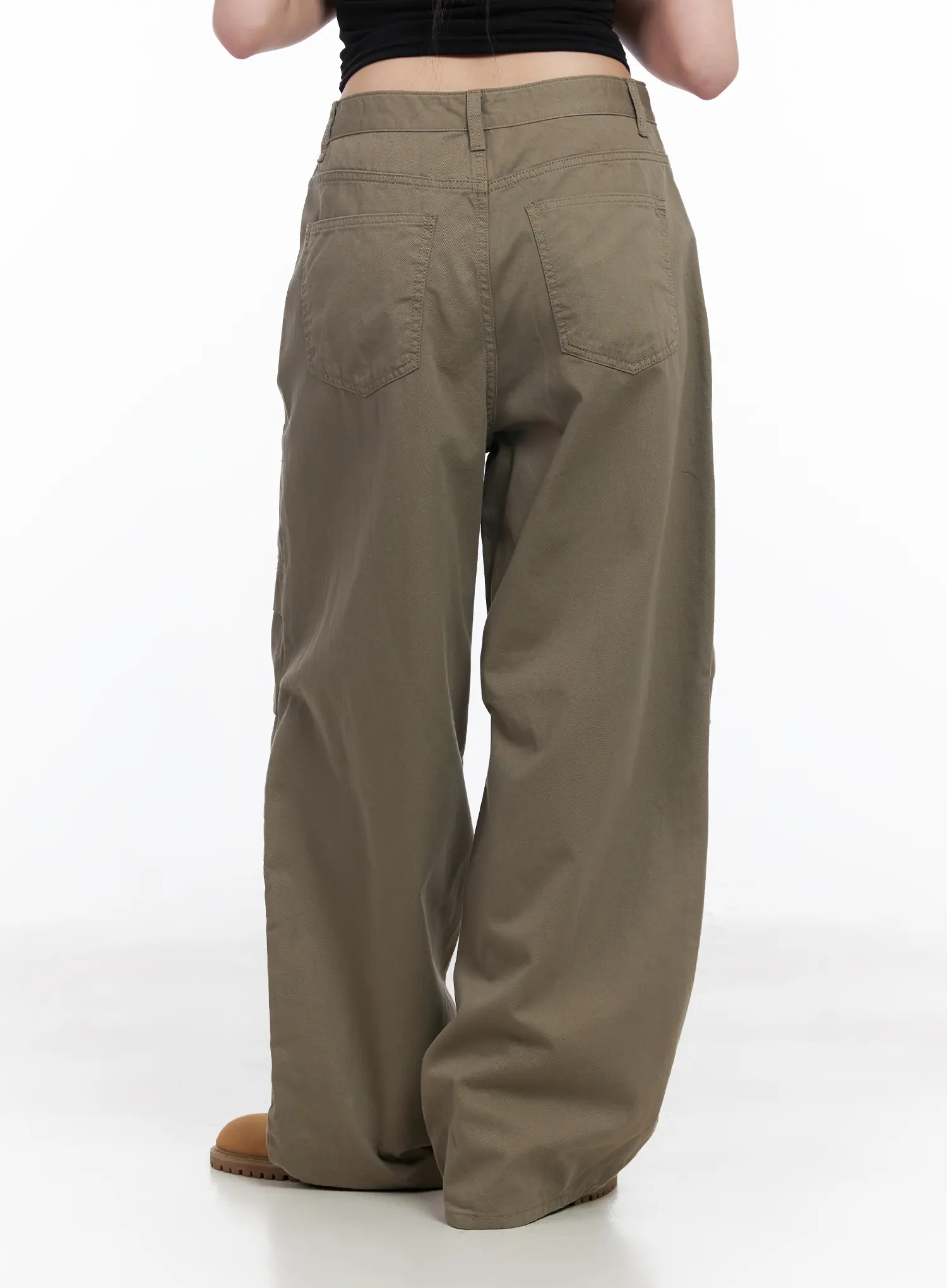 Relaxed-Fit Wide Leg Cotton Pants CM513 - Image 4