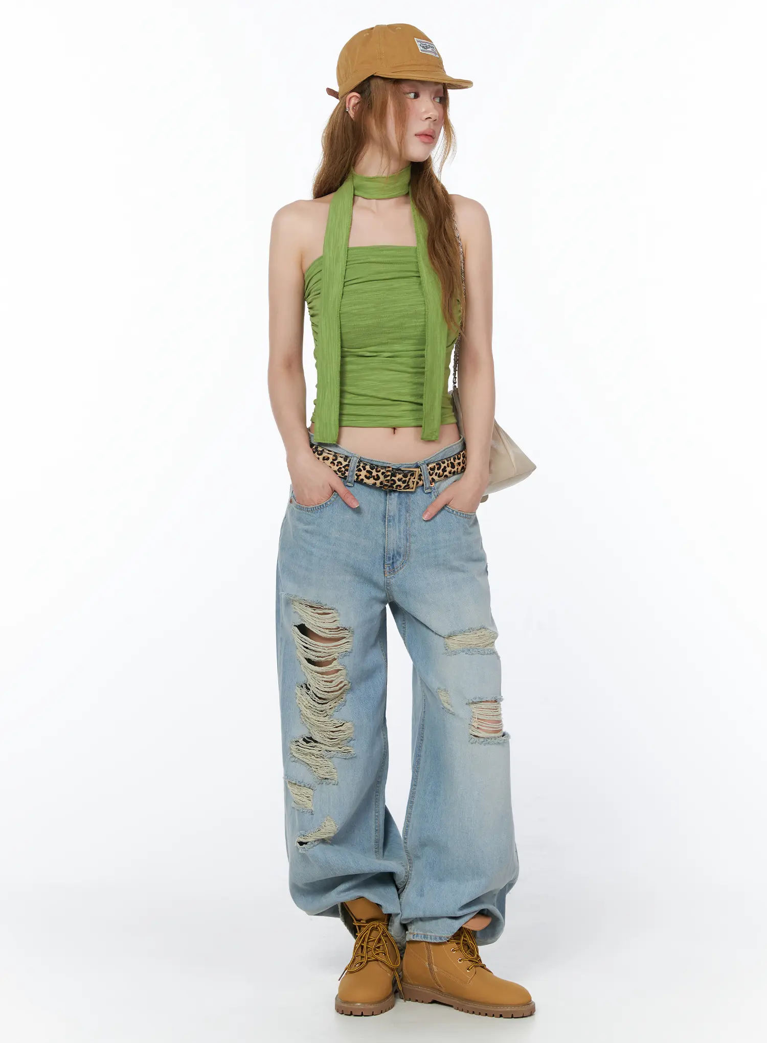 Renata Distressed Wide Leg Jeans CY508 - Image 2