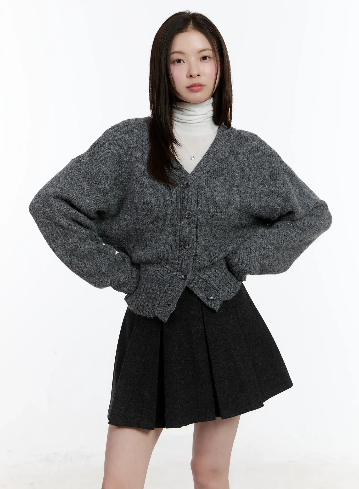 Reversible Classic V-Neck Cardigan ID511 - Image 10