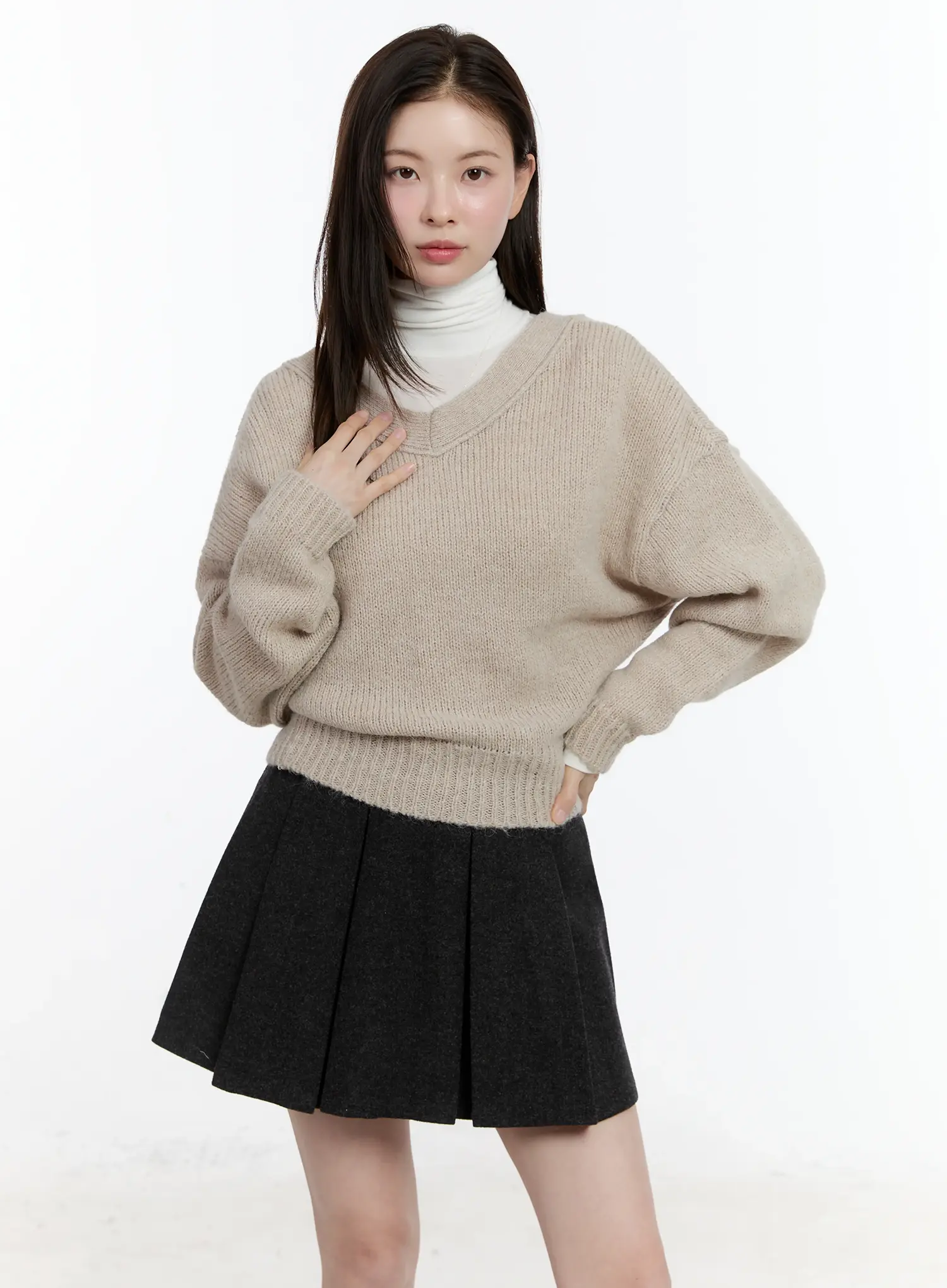 Reversible Classic V-Neck Cardigan ID511 - Image 11