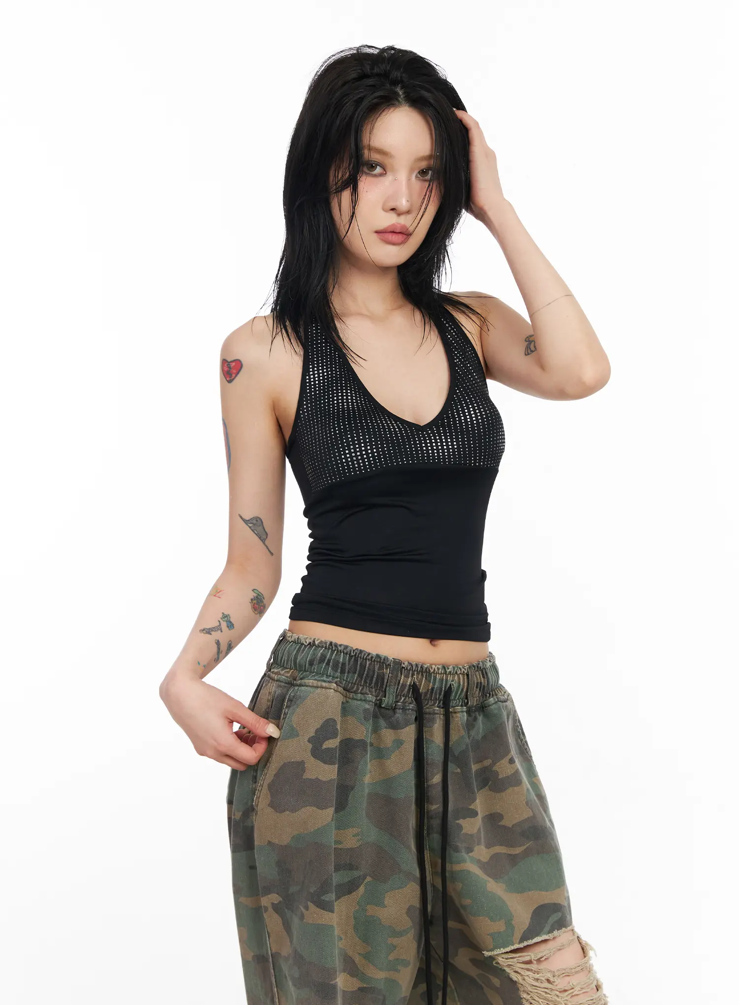 Rhinestone Halter Tank CF527 - Image 7