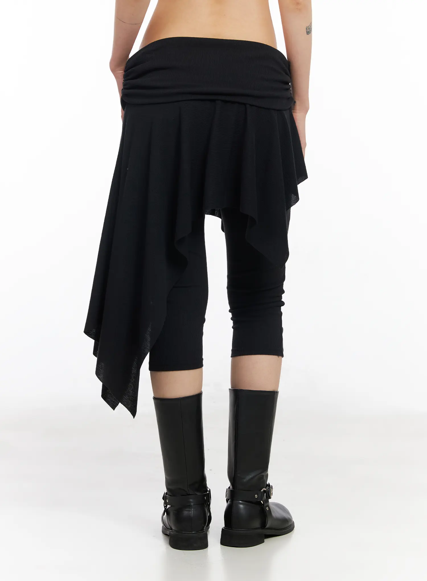 Ribbed Asymmetric Skirt Pants CM516 - Image 6