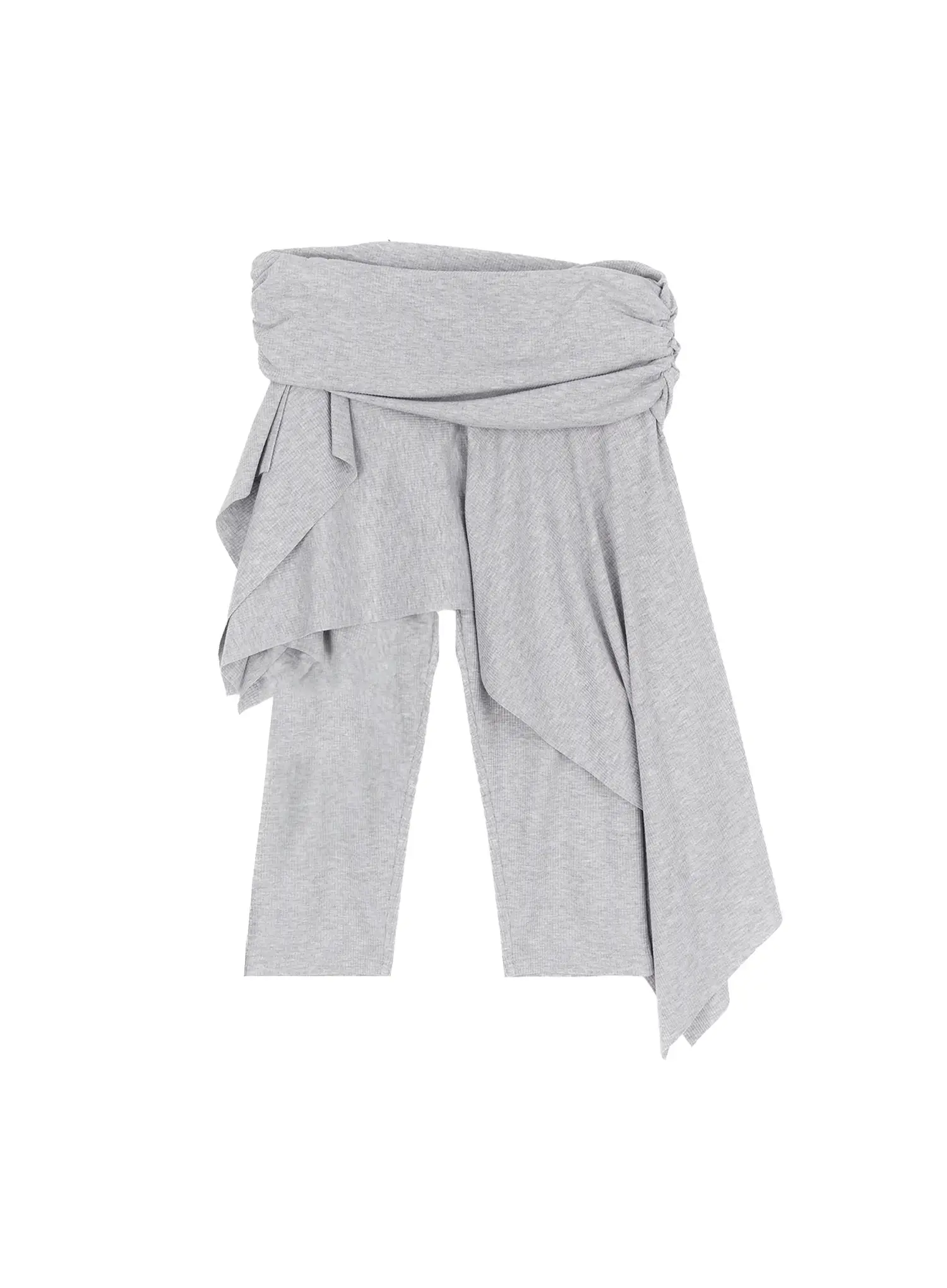 Ribbed Asymmetric Skirt Pants CM516 - Image 9