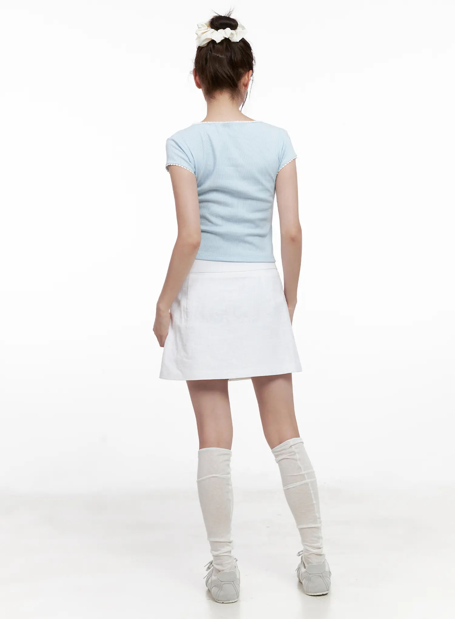Ribbed Lace Baby Tee CL524 - Image 7