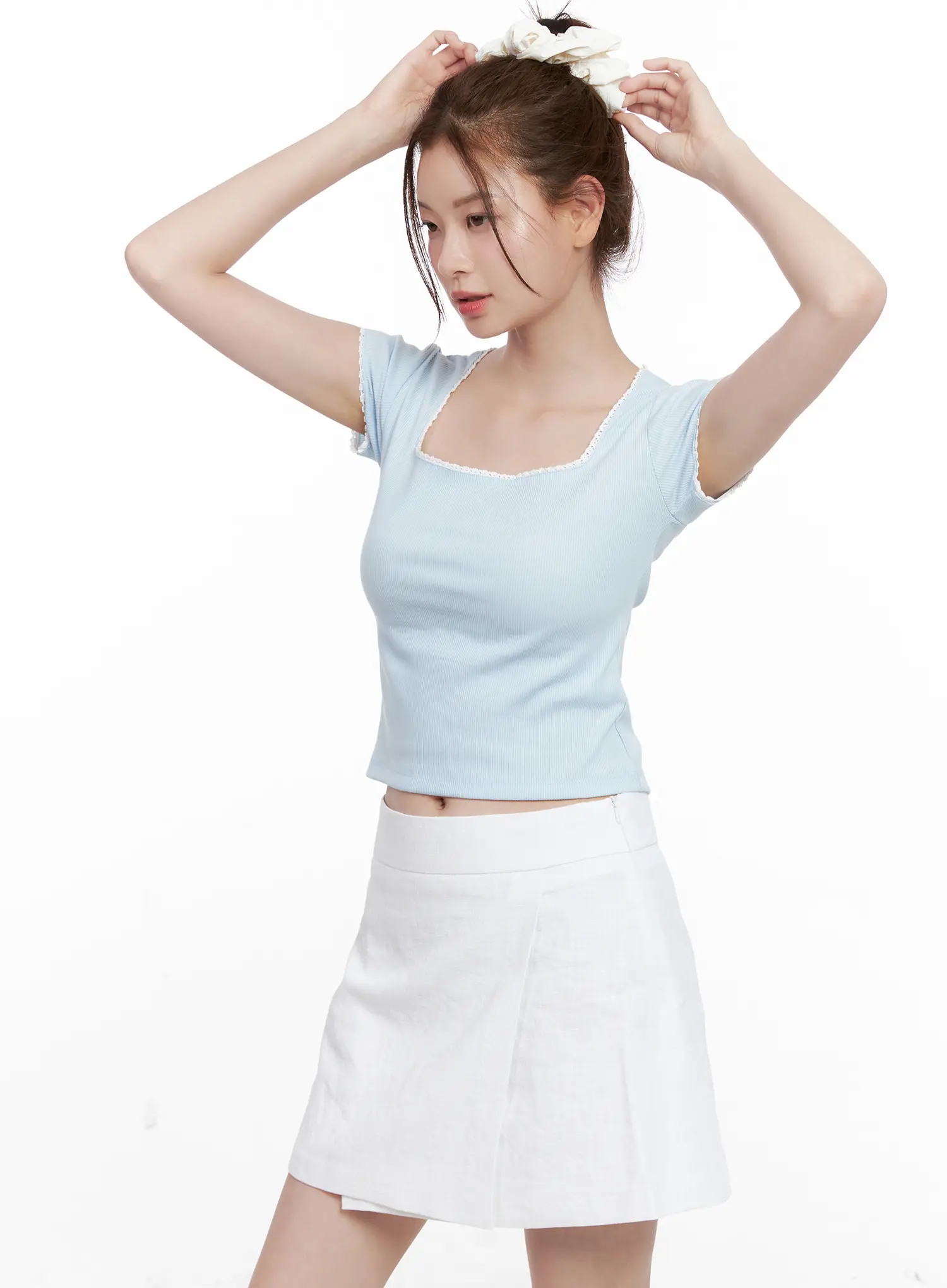 Ribbed Lace Baby Tee CL524 - Image 8