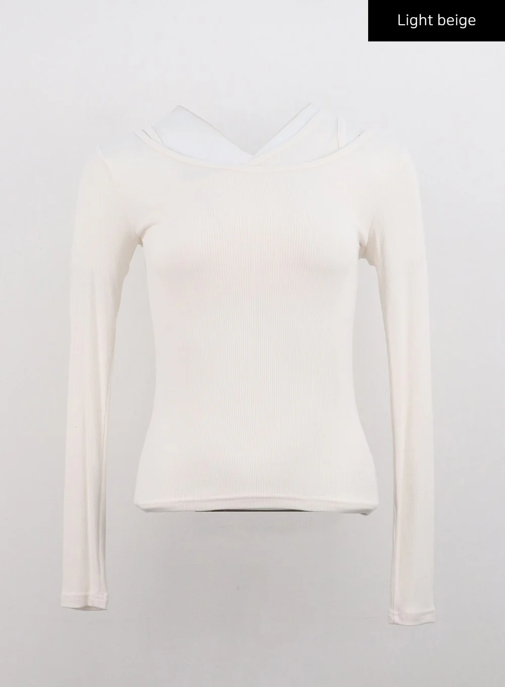 Ribbed Layered Cami and Long Sleeve Top CG316 - Image 12