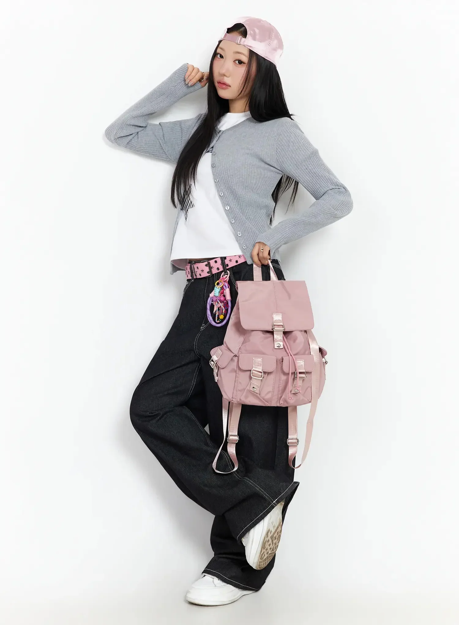 Ribbed Round Neck Cardigan CA513 - Image 12