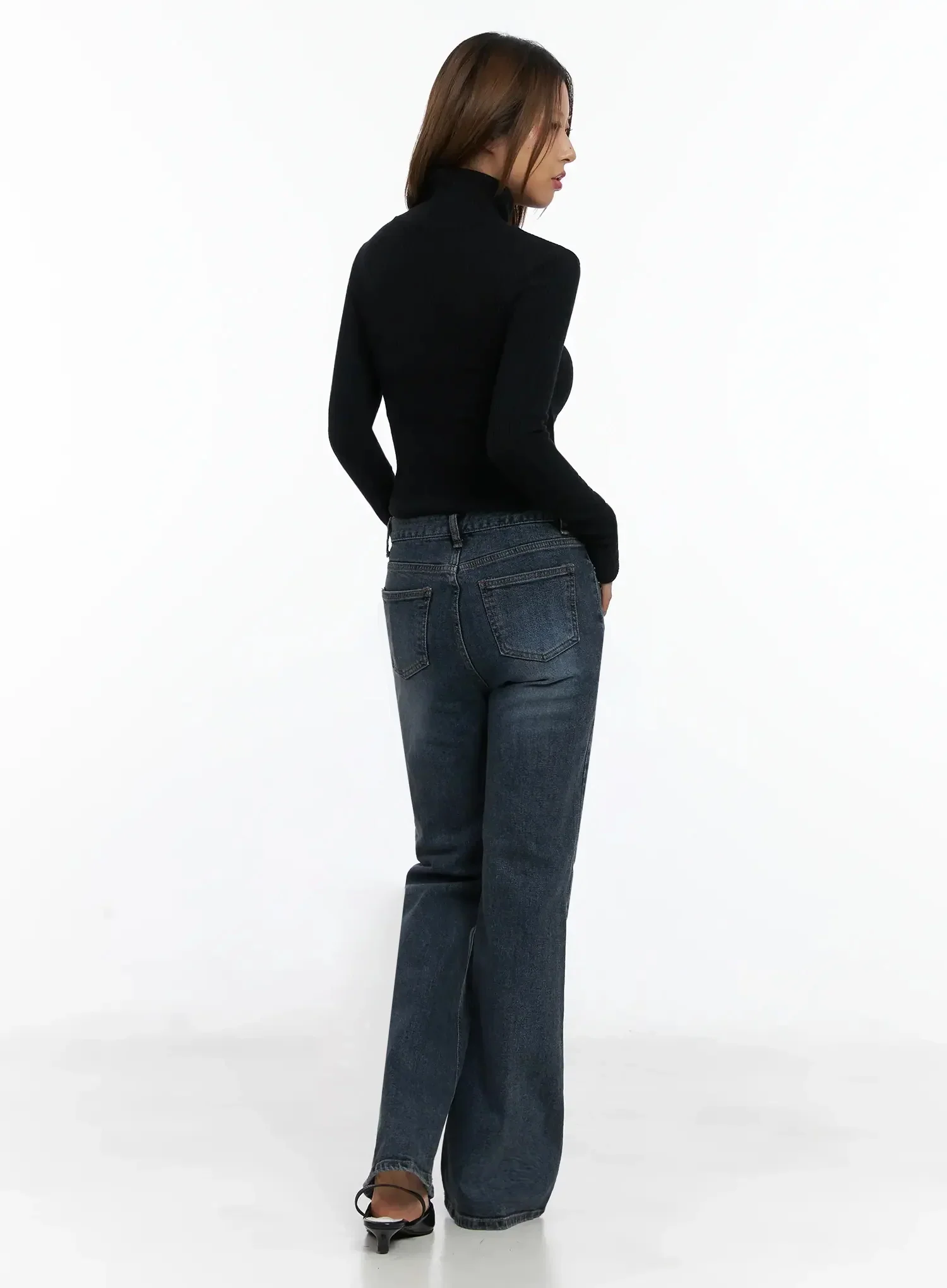 Ribbed Turtleneck Top ID503 - Image 11