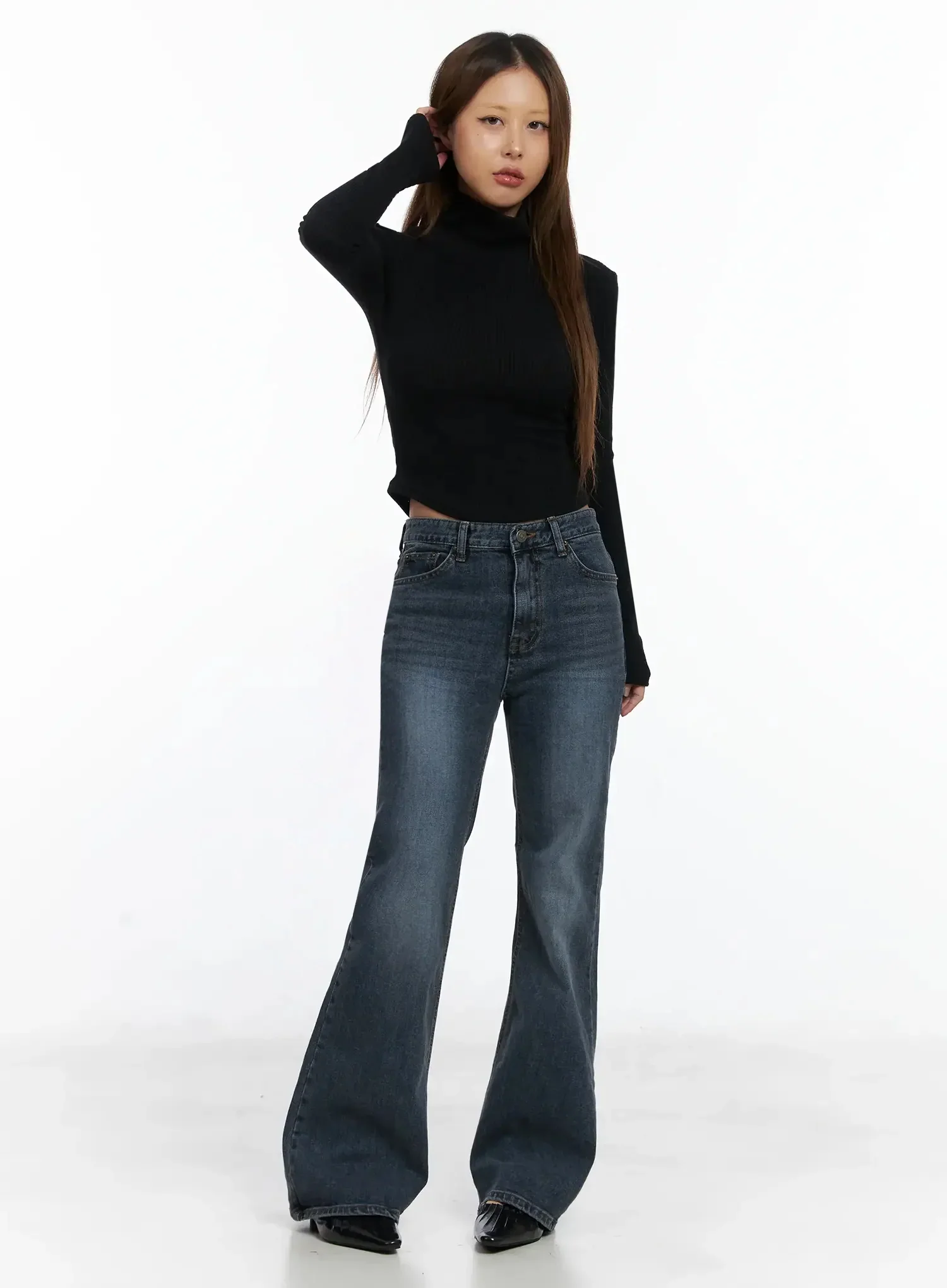 Ribbed Turtleneck Top ID503 - Image 6