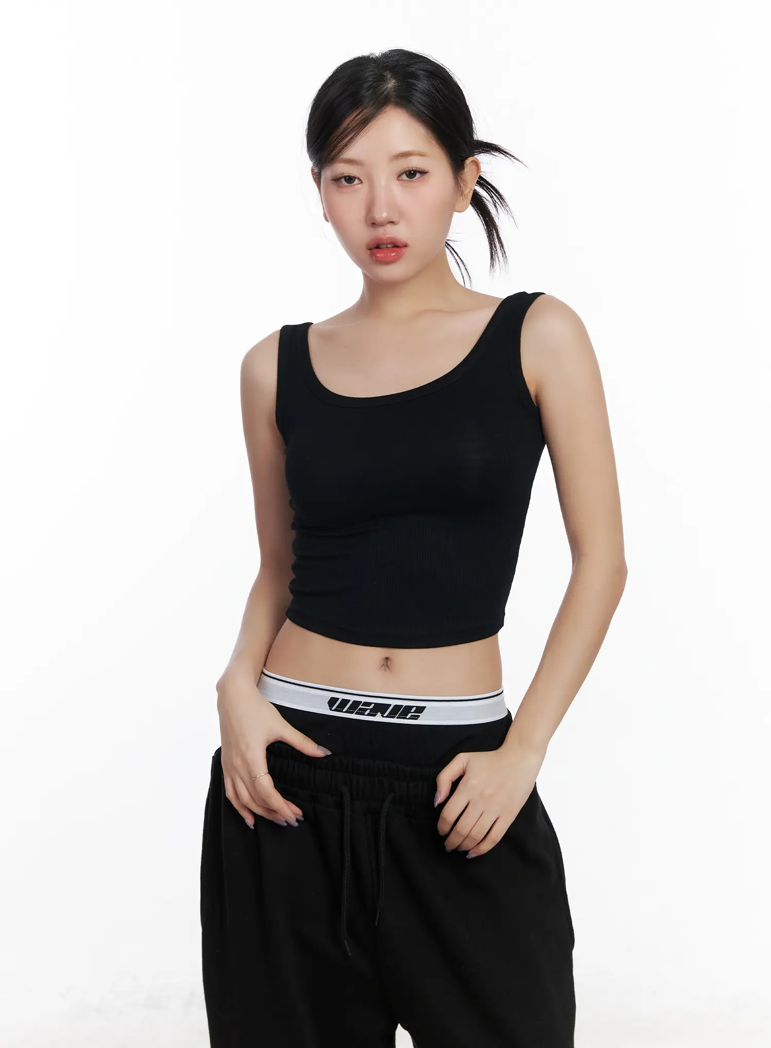 Ribbed U-Neck Cropped Top CF503 - Image 11