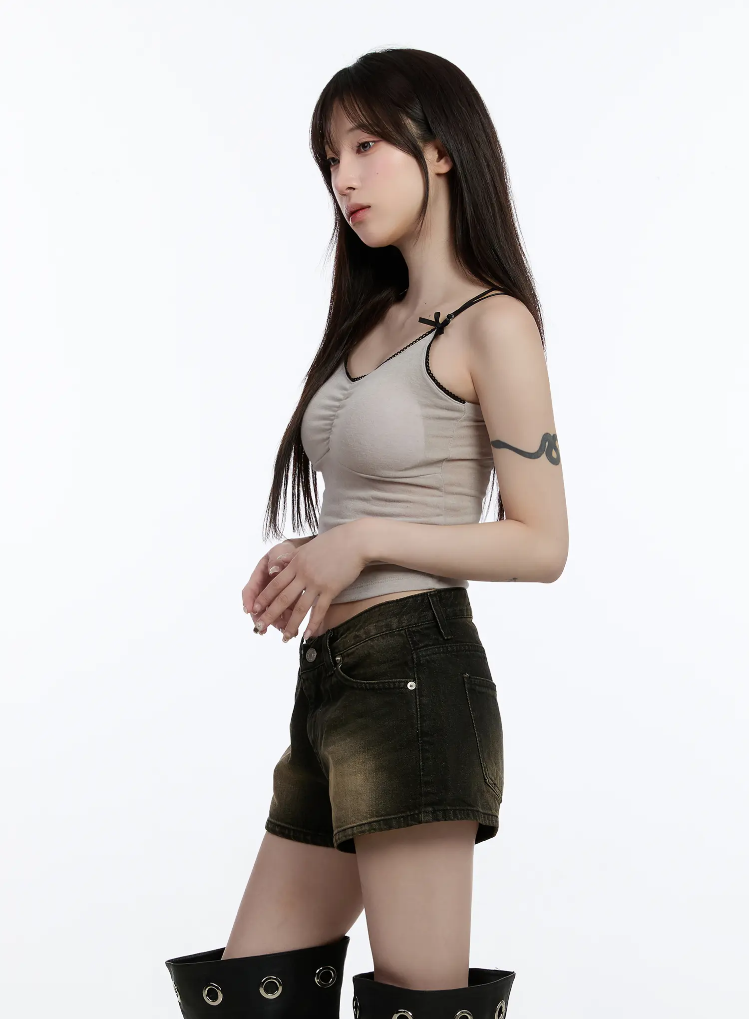 Ribbon Crop Tank Top CA503 - Image 6