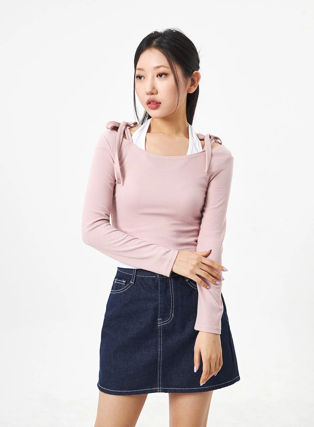 Ribbon Cropped Top CA306 - Image 5