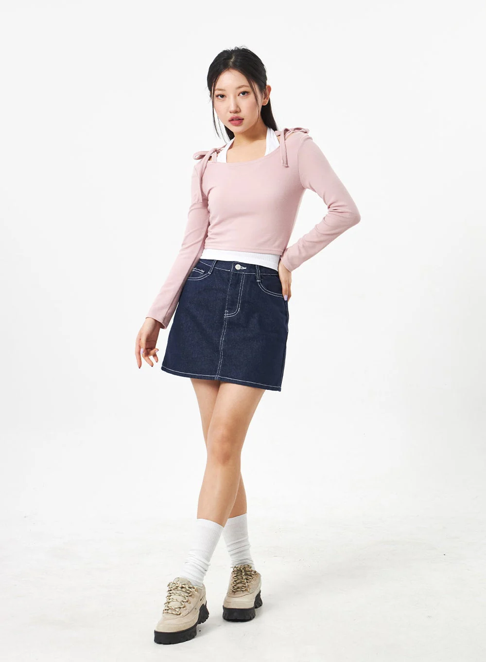 Ribbon Cropped Top CA306 - Image 7