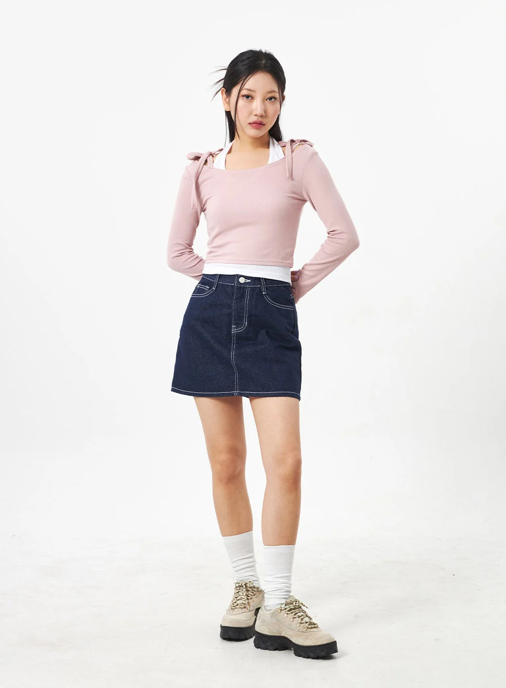 Ribbon Cropped Top CA306 - Image 8