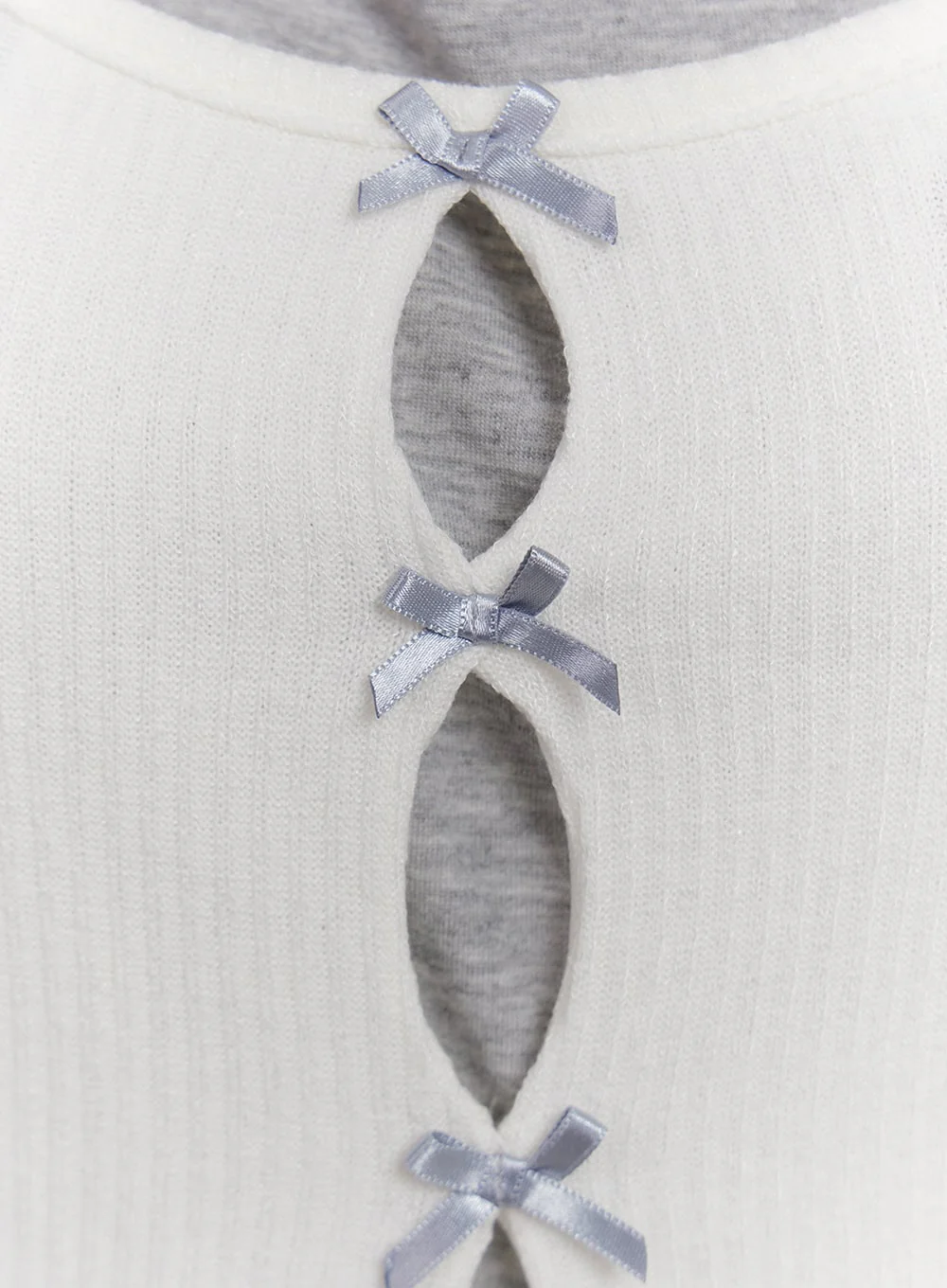 Ribbon Layered Short-Sleeve Cardigan CU520 - Image 5