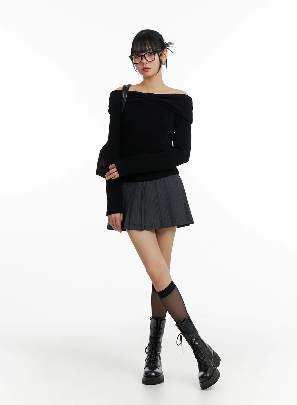 Ribbon Off-Shoulder Top IF402 - Image 2