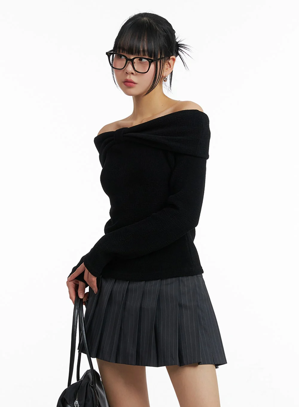 Ribbon Off-Shoulder Top IF402 - Image 3