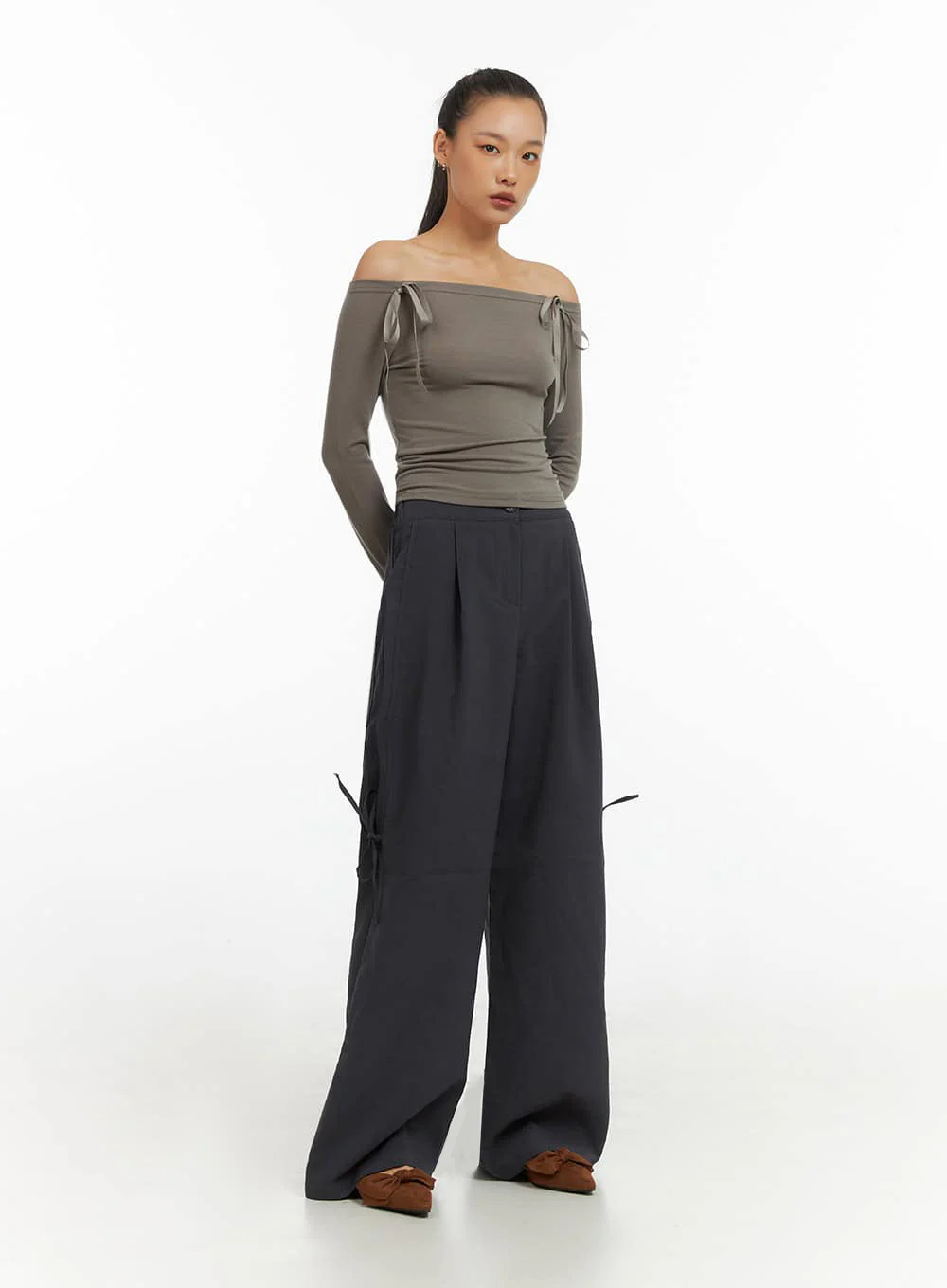 Ribbon Off Shoulder Top IO409 - Image 13