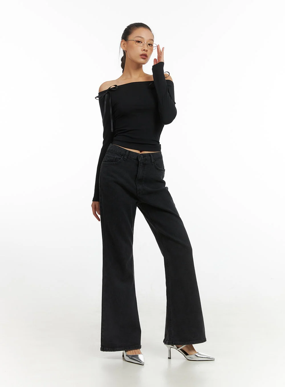 Ribbon Off Shoulder Top IO409 - Image 3