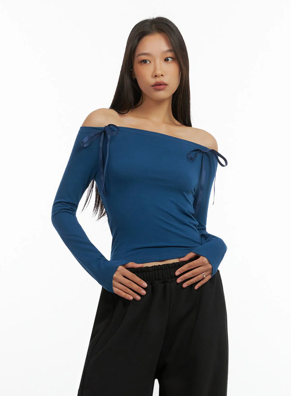 Ribbon Off Shoulder Top IO409 - Image 5