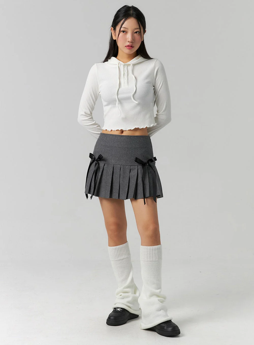 Ribbon Pleated Mini Skirt CS320 - Image 7
