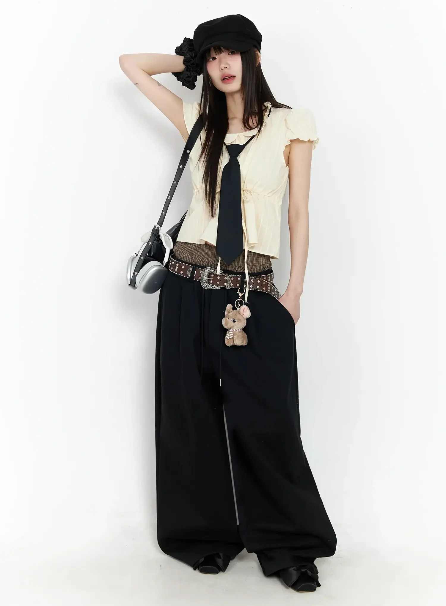 Ribbon Short Sleeve Blouse IM530 - Image 15
