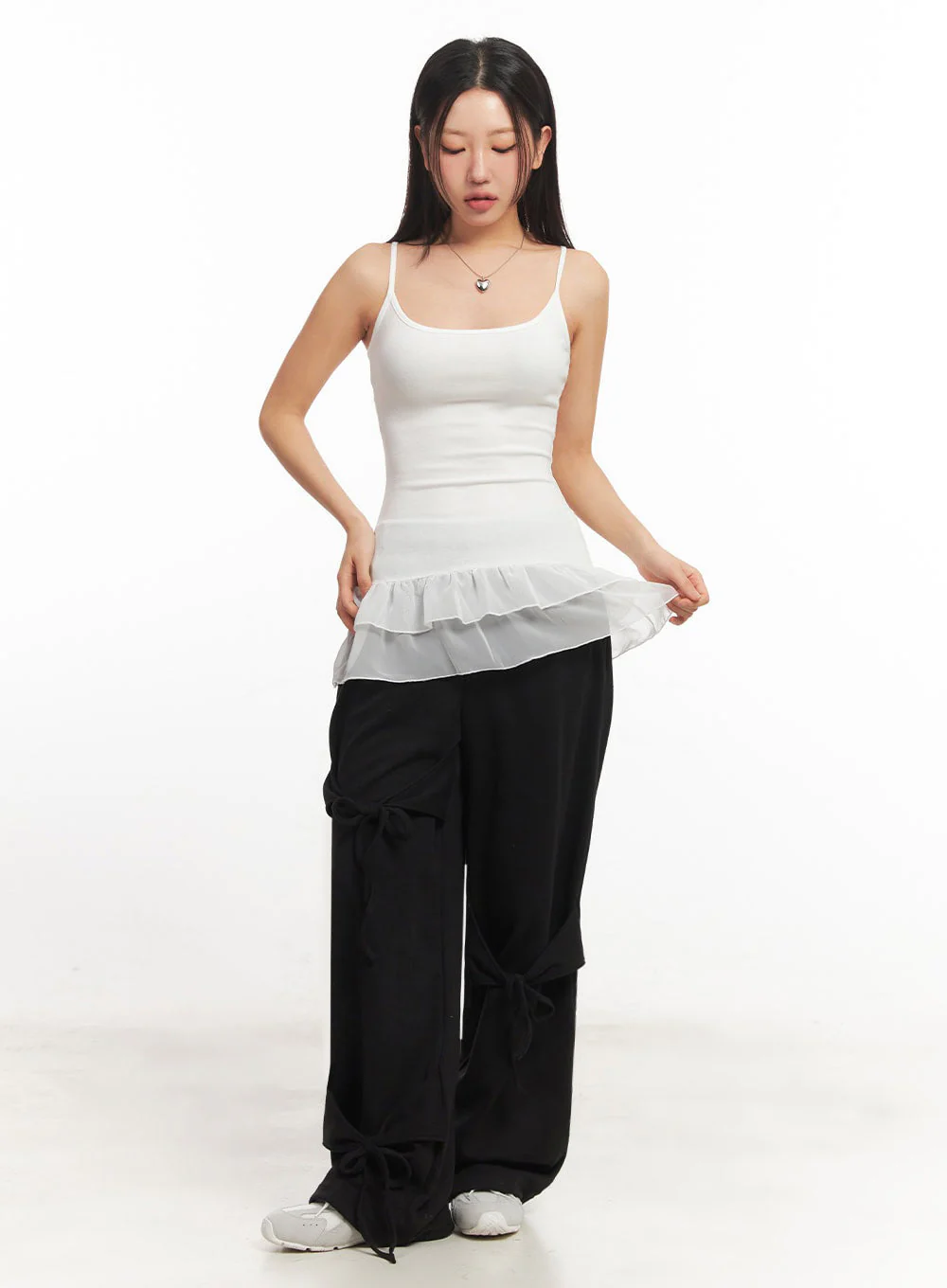 Ribbon Wide-Leg Sweatpants IA524 - Image 7