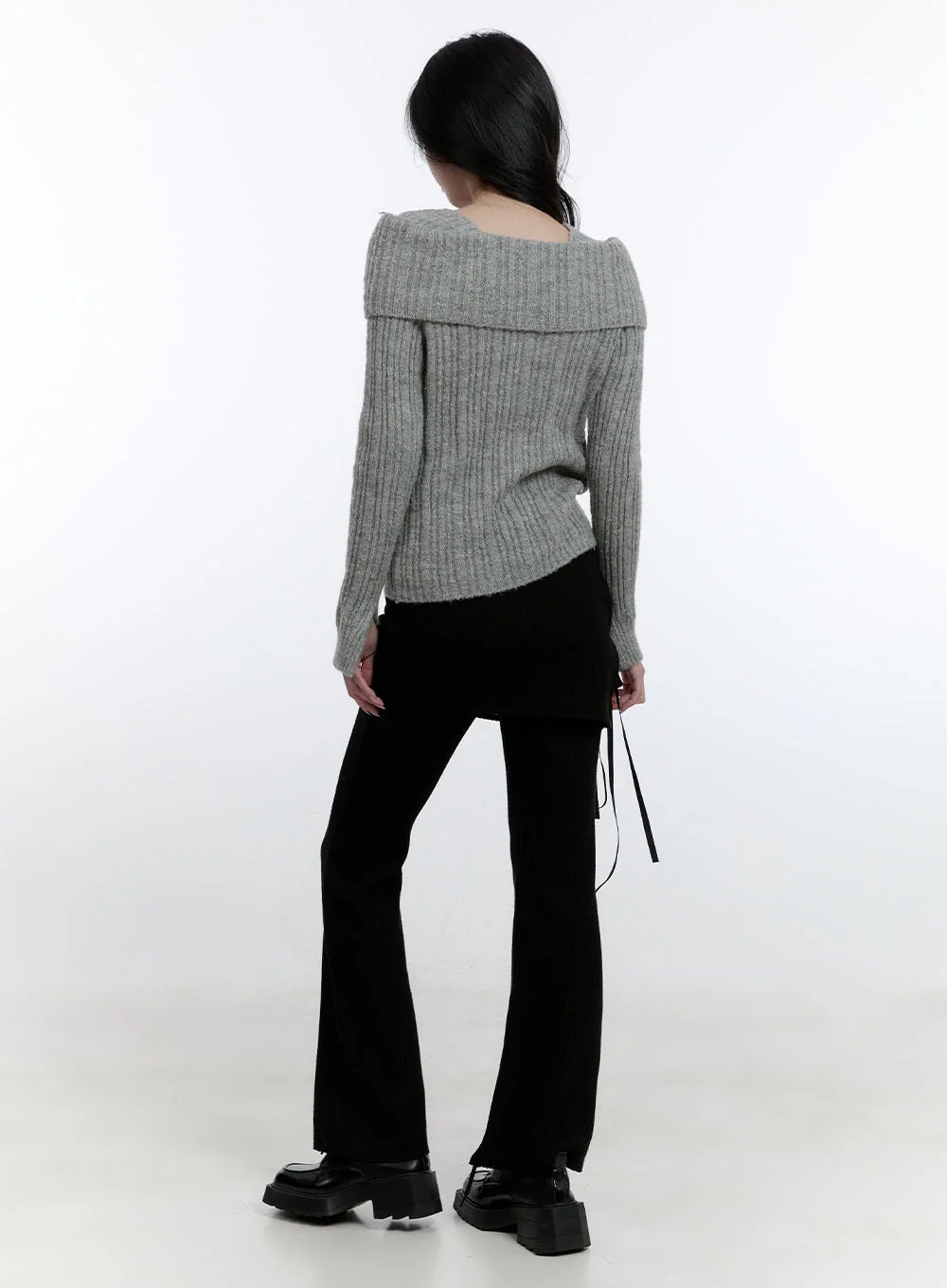 Ribboned Layered Skirt Pants Set CJ520 - Image 7