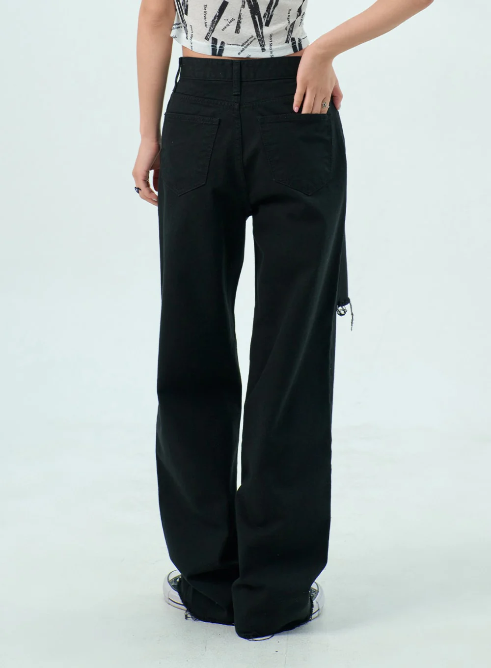 Ripped Cotton Pants BY317 - Image 4