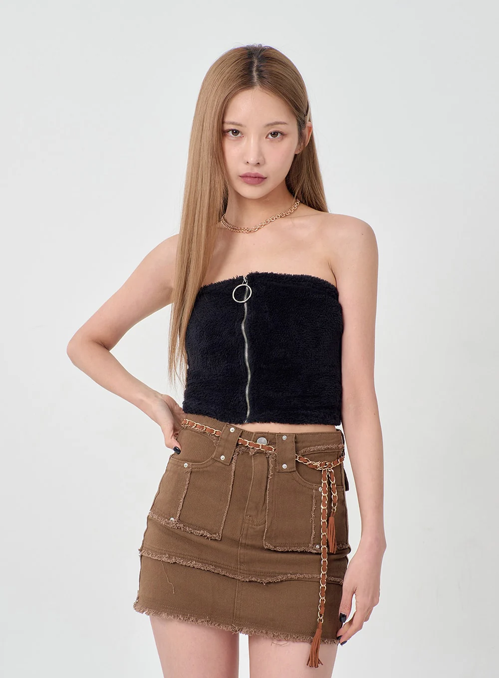 Ripped Ends Mini Skirt BD23 - Image 13