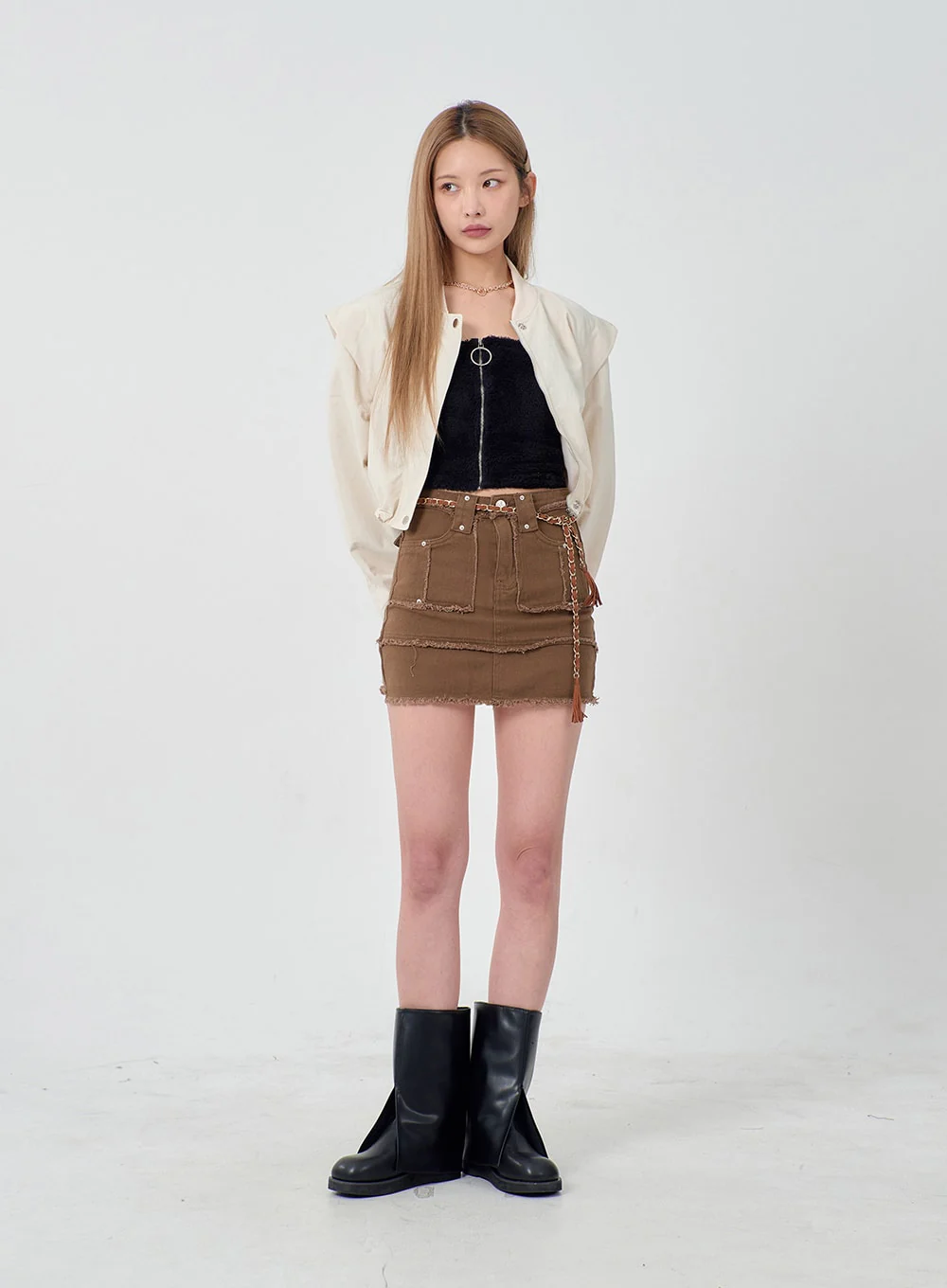 Ripped Ends Mini Skirt BD23 - Image 6
