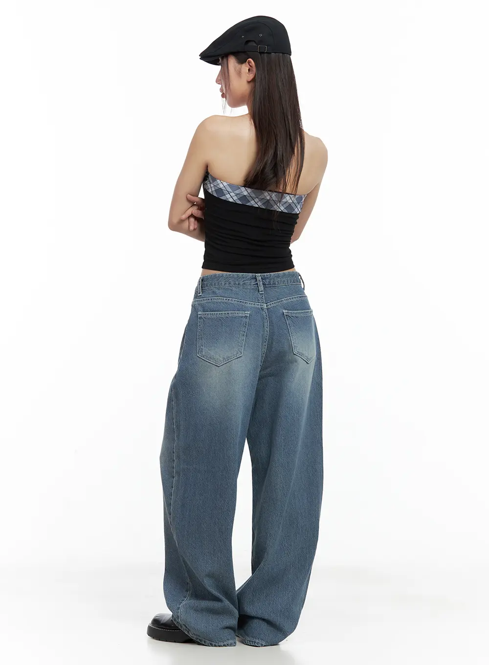 Riwon Retro-Wash Wide Summer Denim Jeans CL508 - Image 4