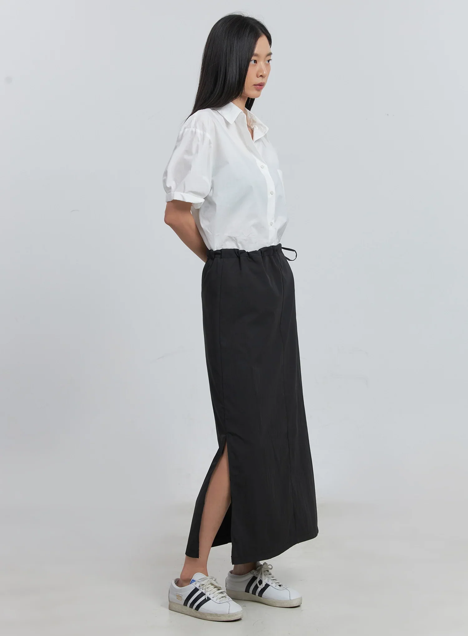 Roll-Up Short-Sleeve Collared Shirt IU512 - Image 27