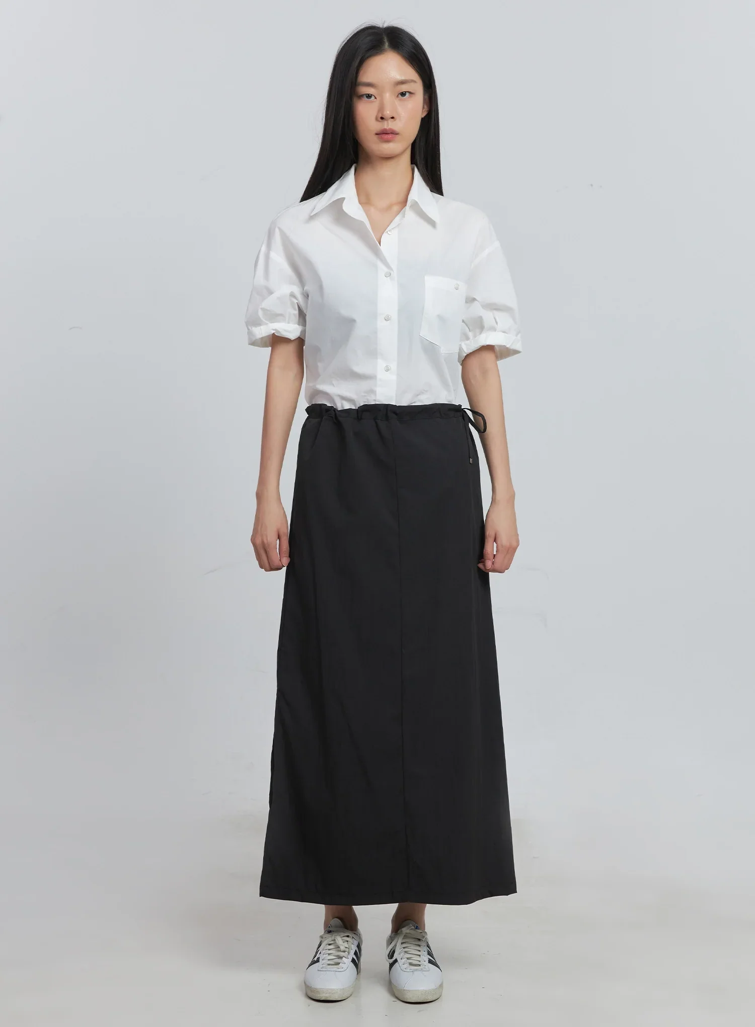 Roll-Up Short-Sleeve Collared Shirt IU512 - Image 31