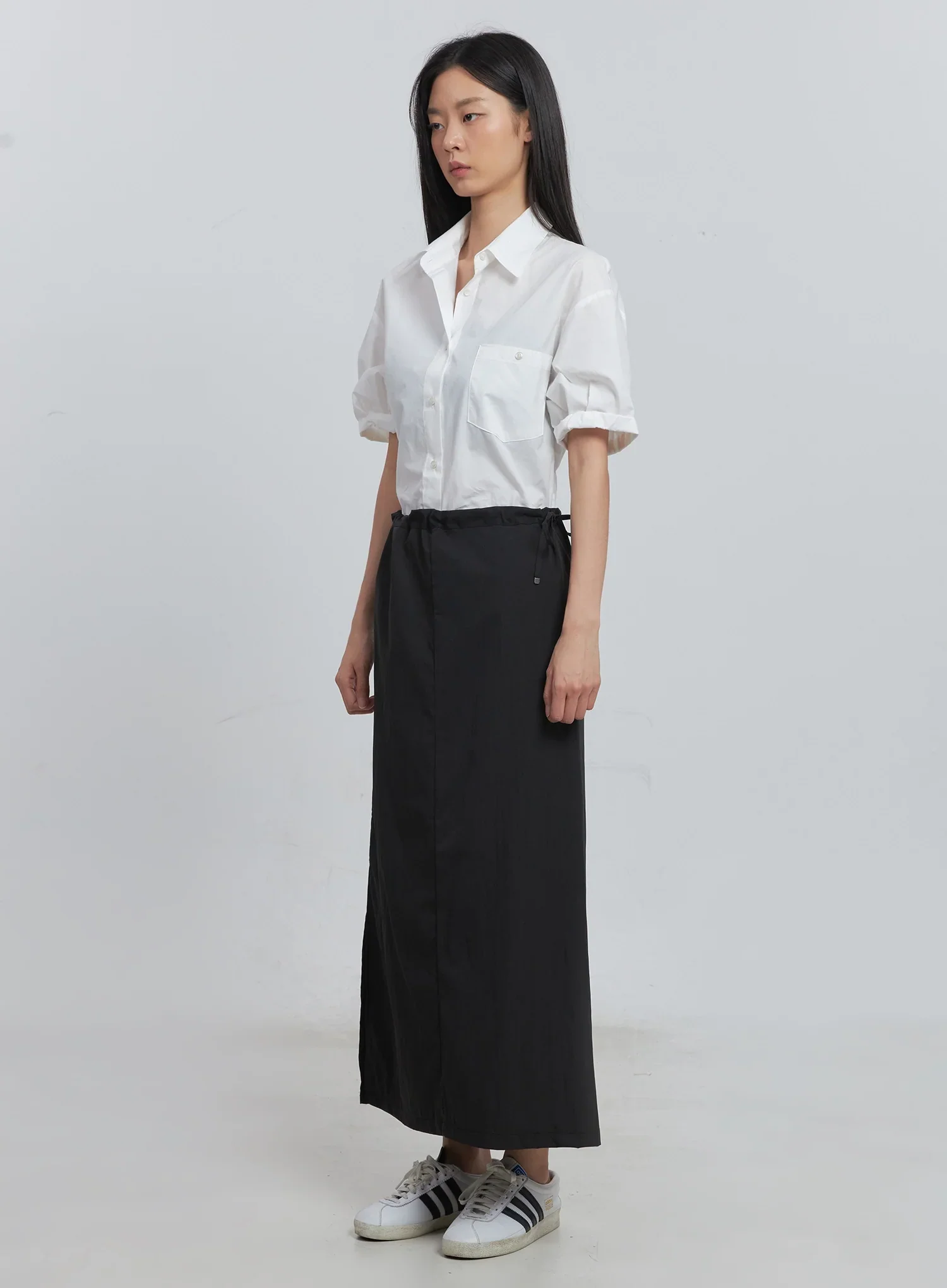Roll-Up Short-Sleeve Collared Shirt IU512 - Image 32