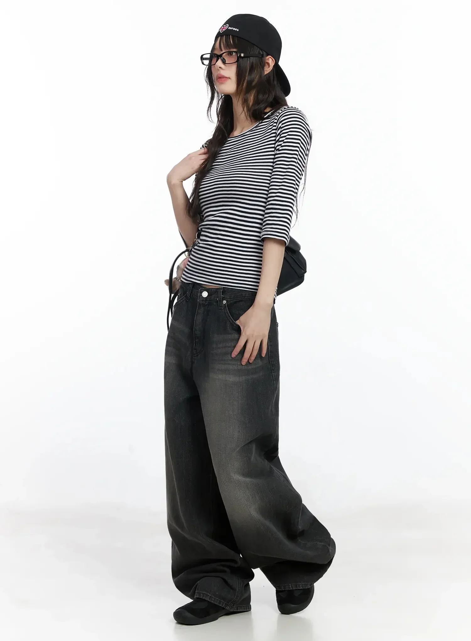 Romy Back-Belt Baggy Jeans IF505 - Image 13