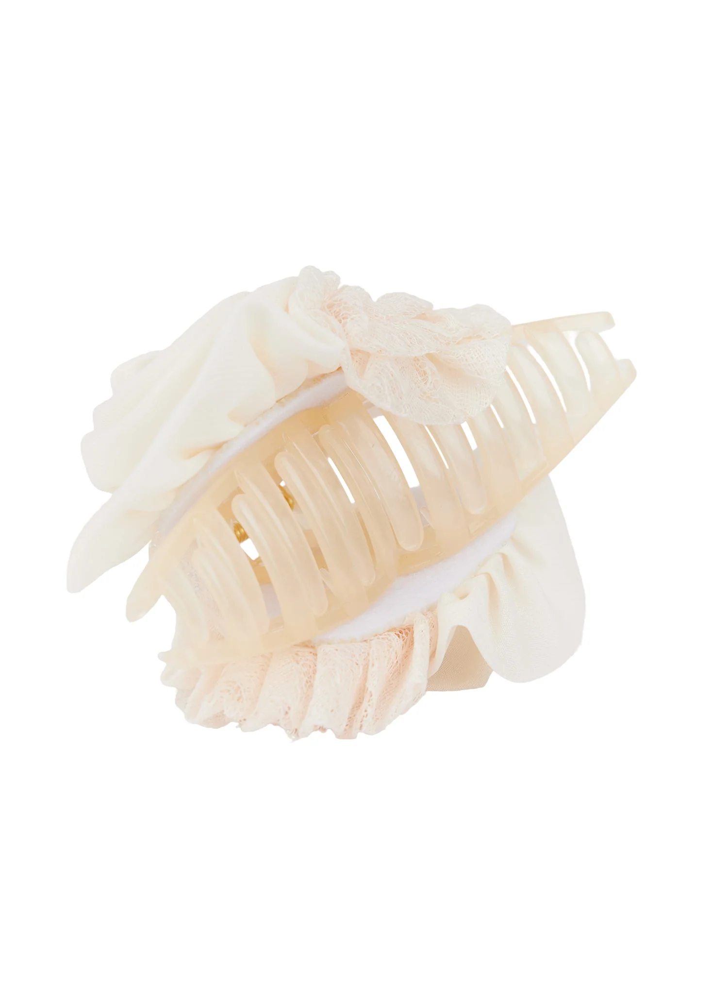 Rose Claw Hair Clip with Lace Detail CM519 - Image 7