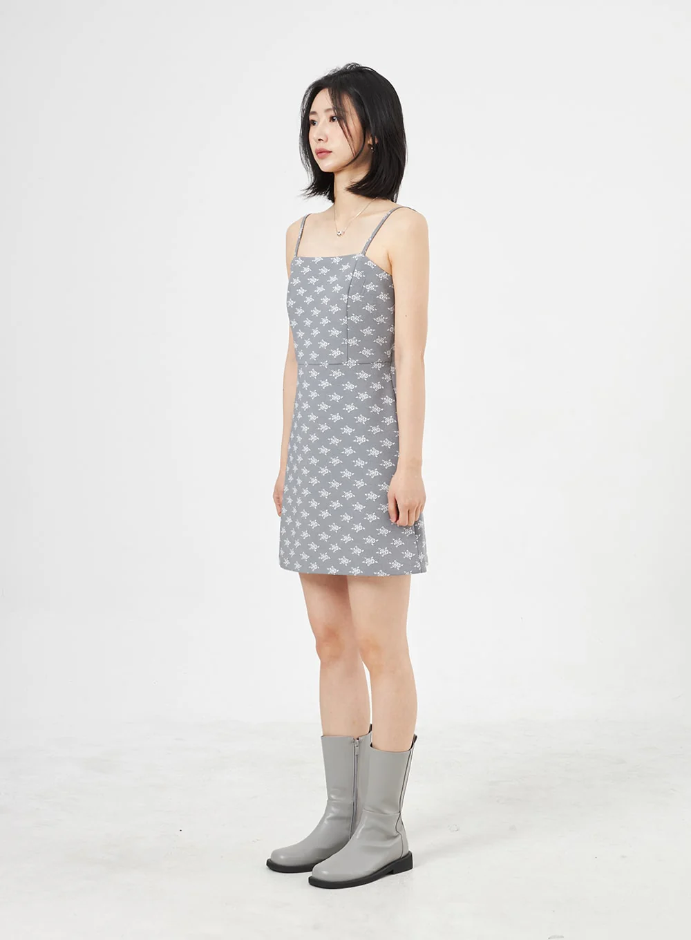 Rose Print Mini Dress OA310 - Image 9