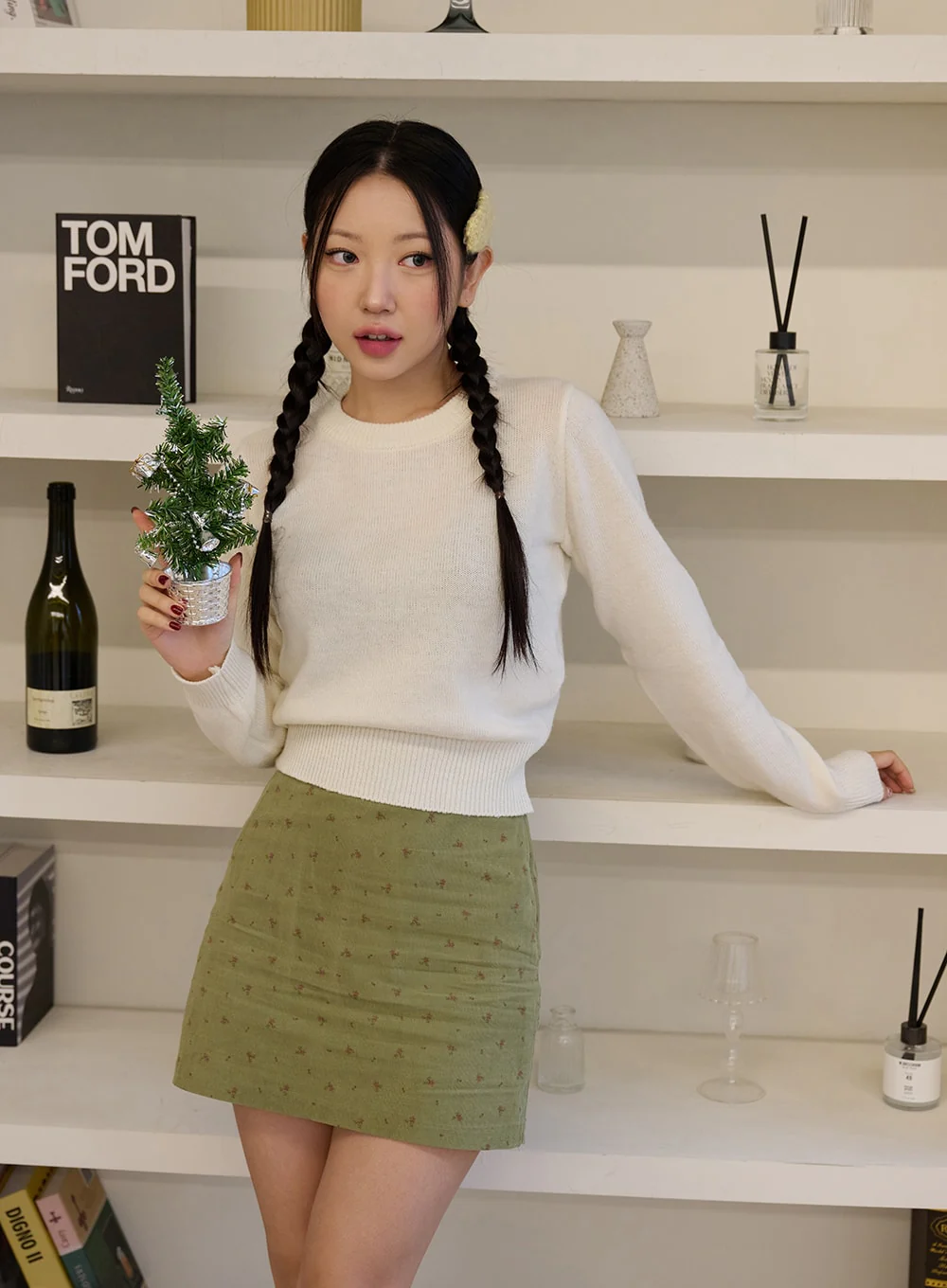 Round Neck Crop Knit Sweater OD326 - Image 5