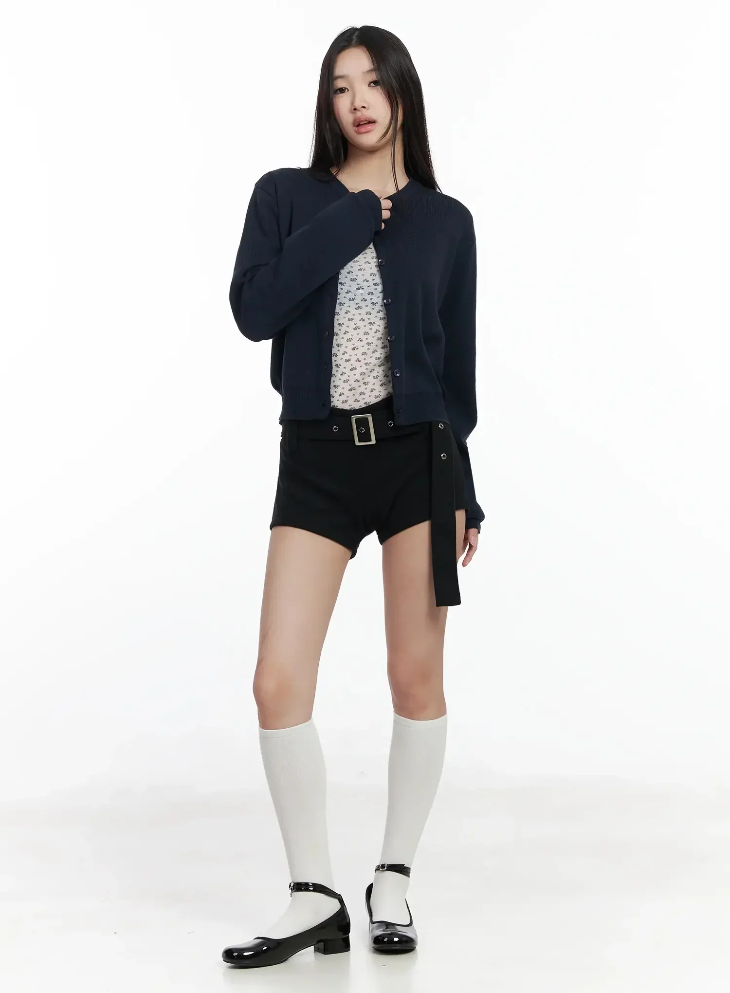 Round Neck Knit Cardigan IM502 - Image 5