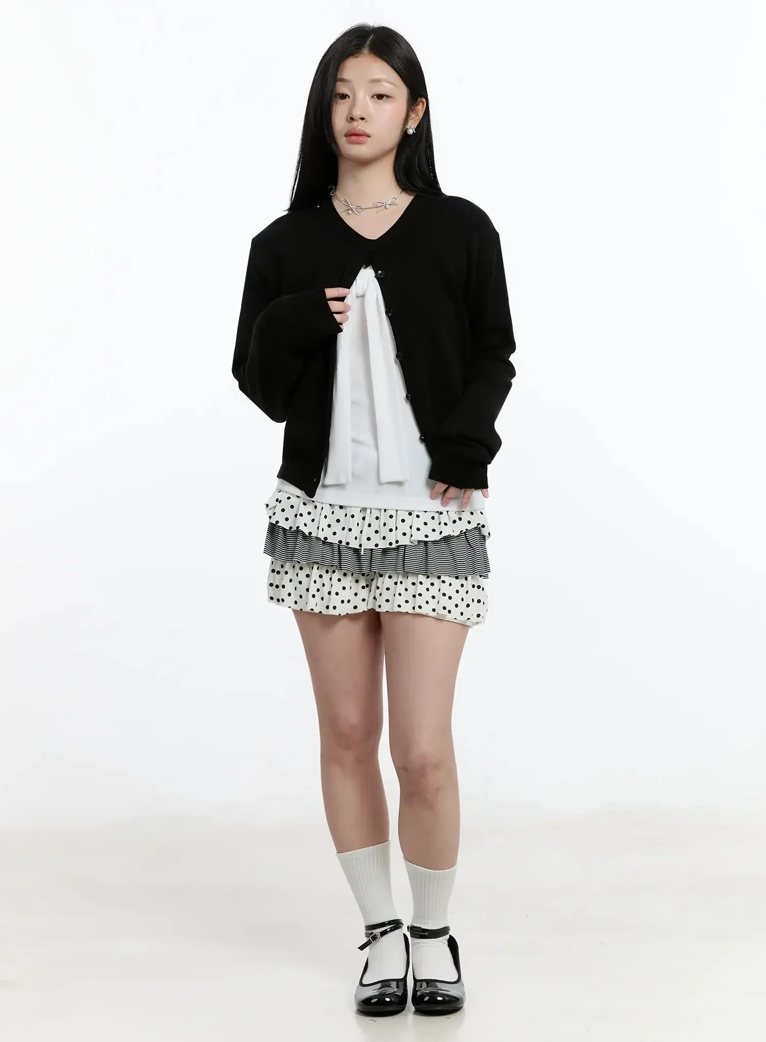 Round Neck Knit Cardigan IM519 - Image 5
