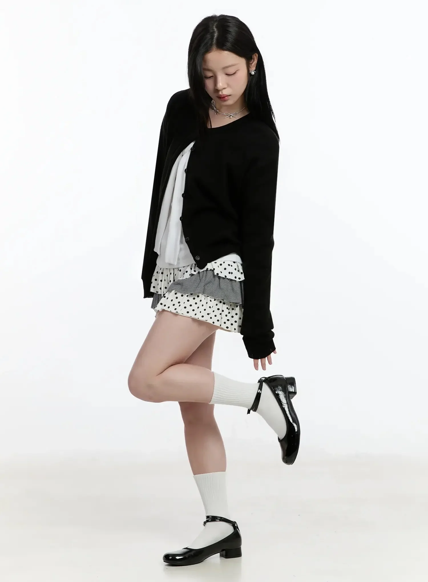 Round Neck Knit Cardigan IM519 - Image 6